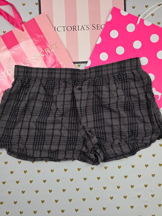 Victorias Secret PINK Plaid Medium Sleep Shorts Boxers Pajama Bottoms