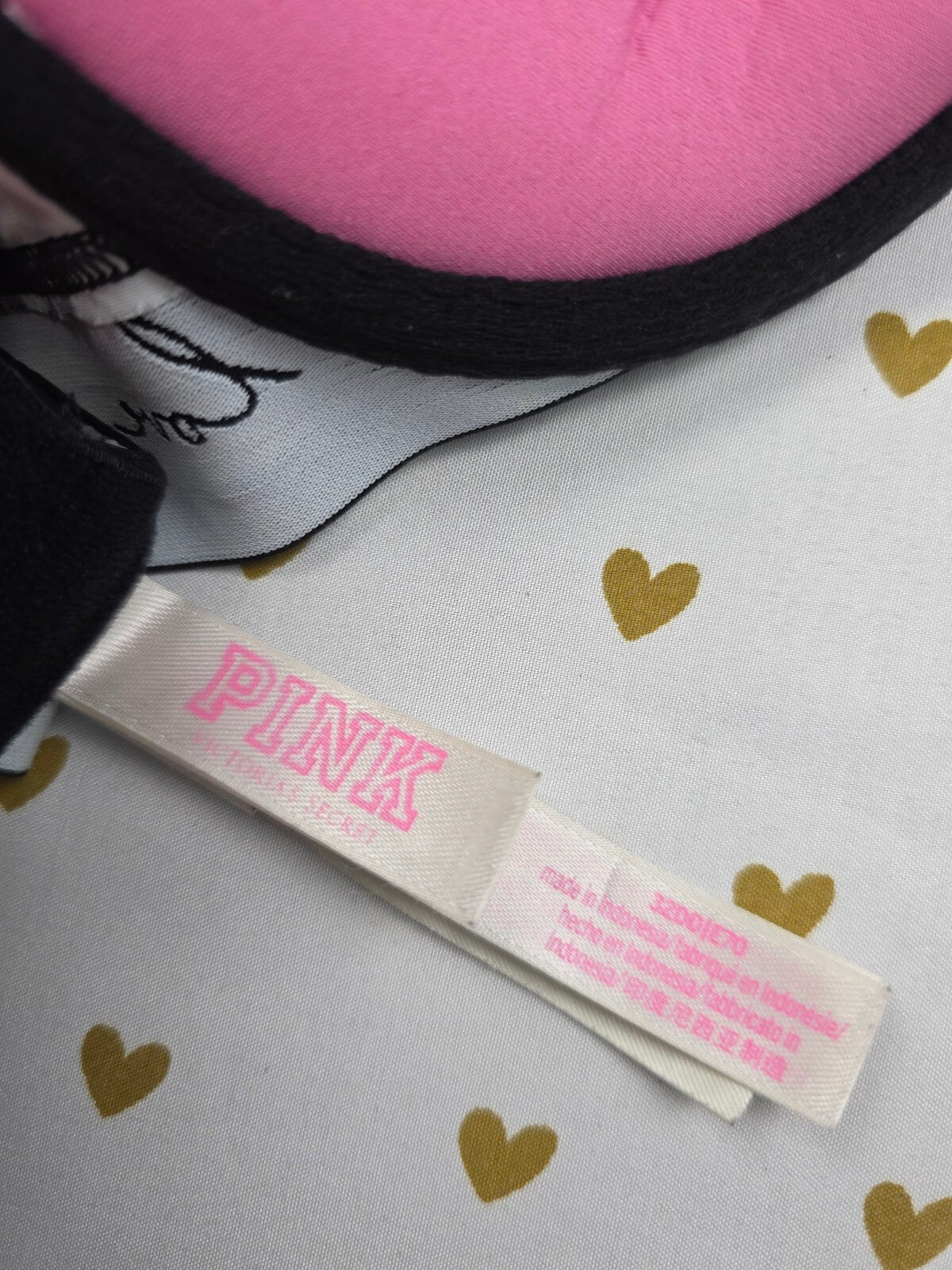 Victorias Secret Pink Marbled 32DD Wear Everywhere Push Up Bra