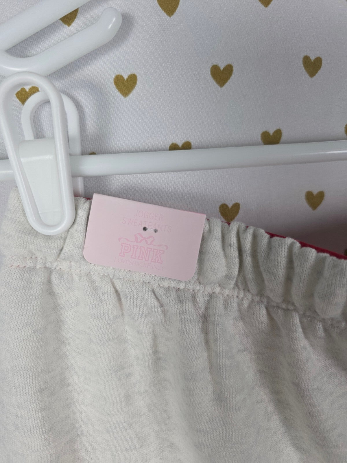 Victorias Secret PINK LOVESHACKFANCY Campus Sweatpants SMALL Joggers NWT