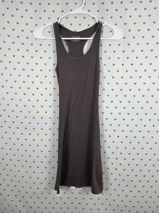 Victorias Secret Grey Ribbed Tank Top Dress stretchy Racerback Small