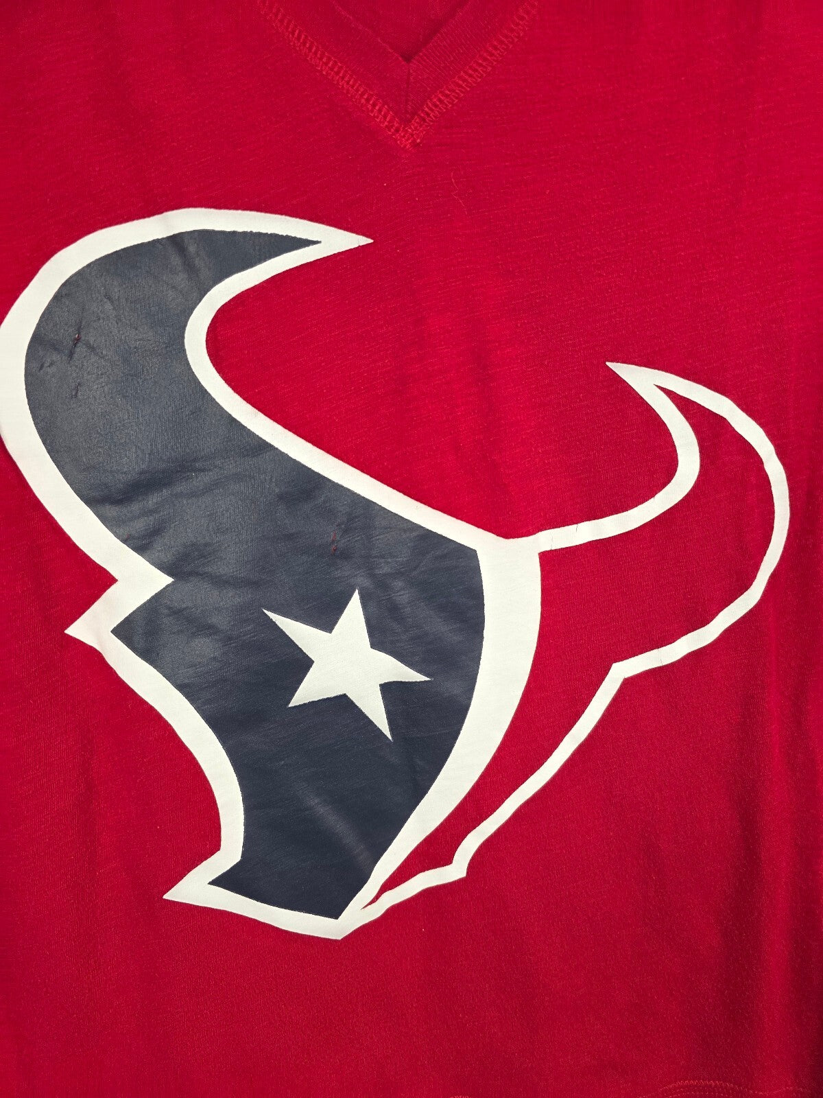 Victorias Secret PINK NFL Houston Texans Red Long Sleeve Tee Shirt Small