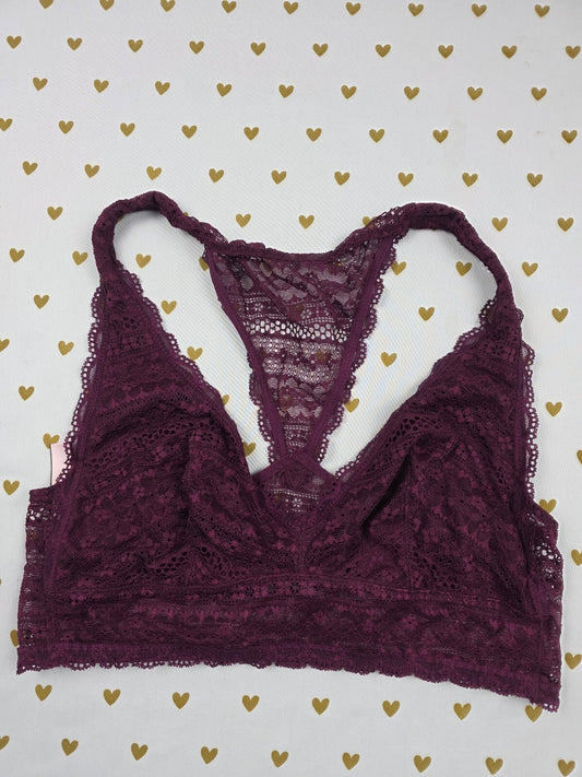 Victorias Secret Medium Maroon Stretch Racerback Bralette Bra Top Tank