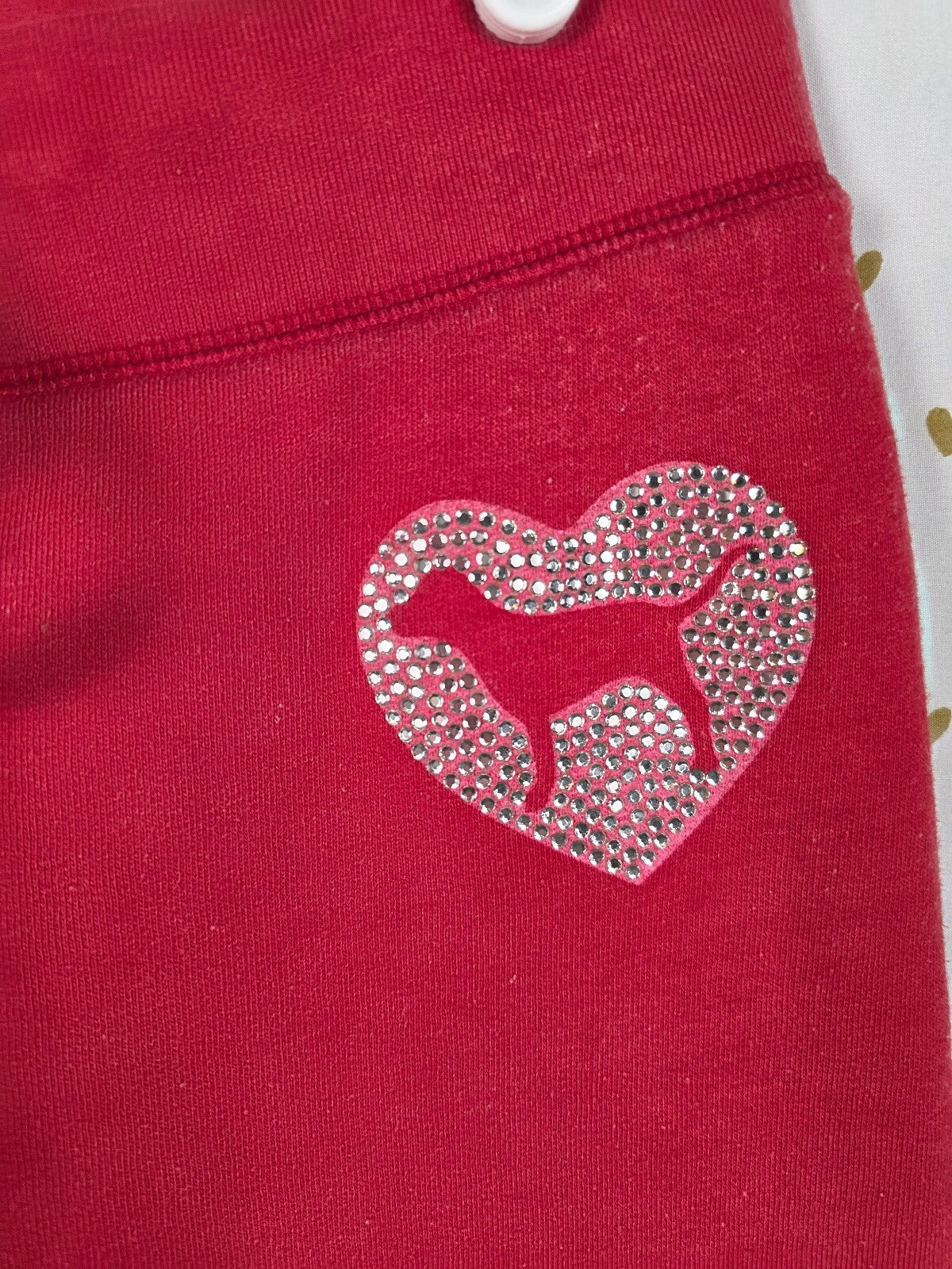 Victorias Secret PINK Vintage Y2K Love Logo Butt BLING Studded Sweats Sweatpants