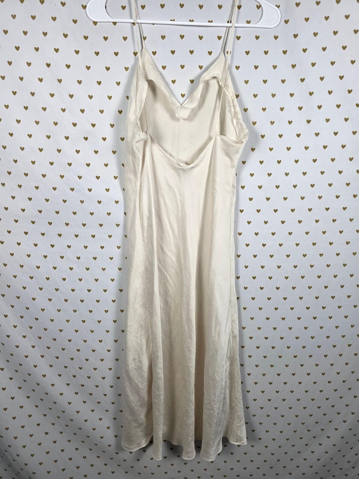 Vintage Victoria's Secret 100% Silk Ivory Maxi Slip Dress Nightgown 90s Large