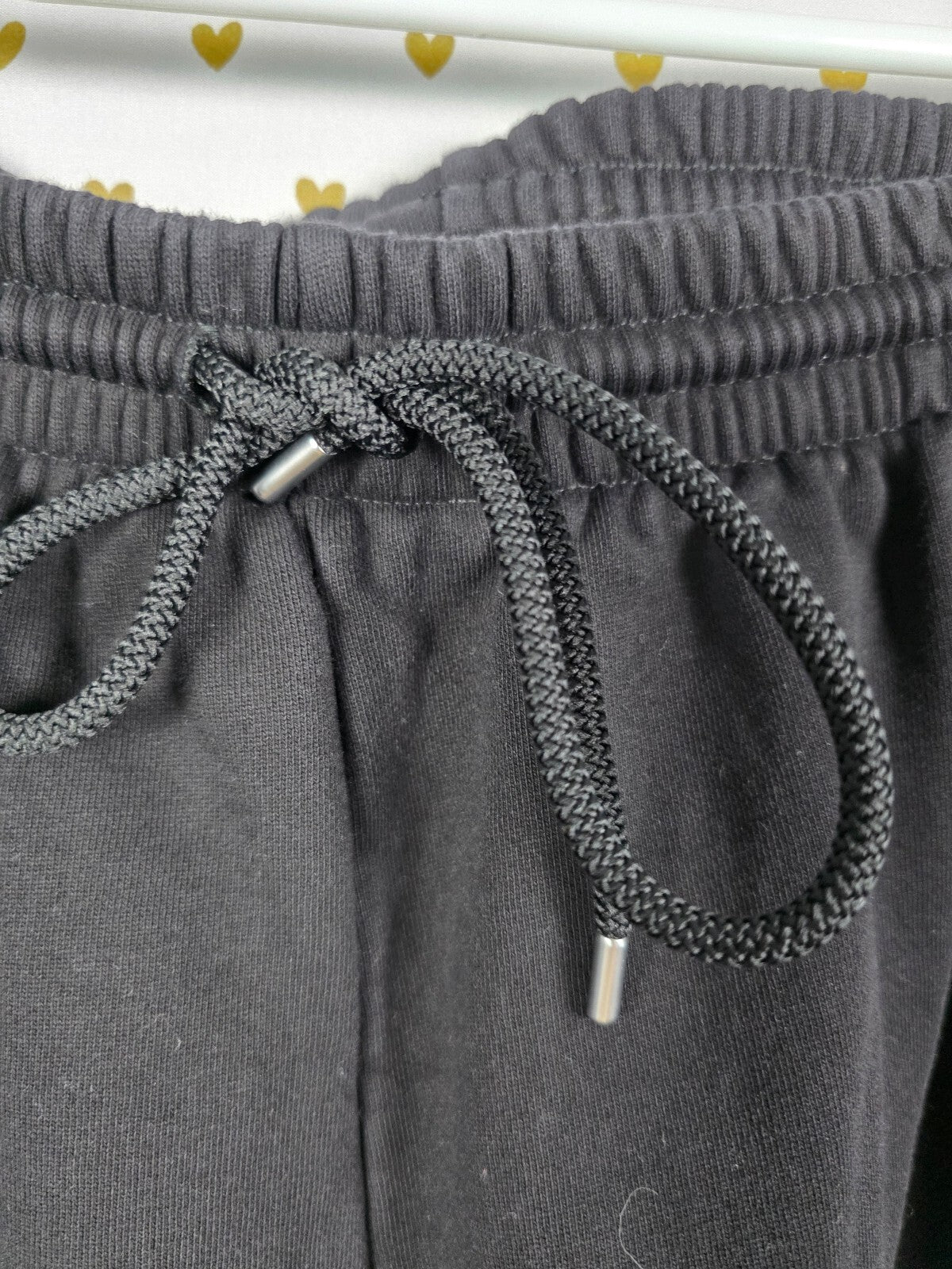 Victoria's Secret Supermodel Essentials Black Fleece Joggers Wings XL