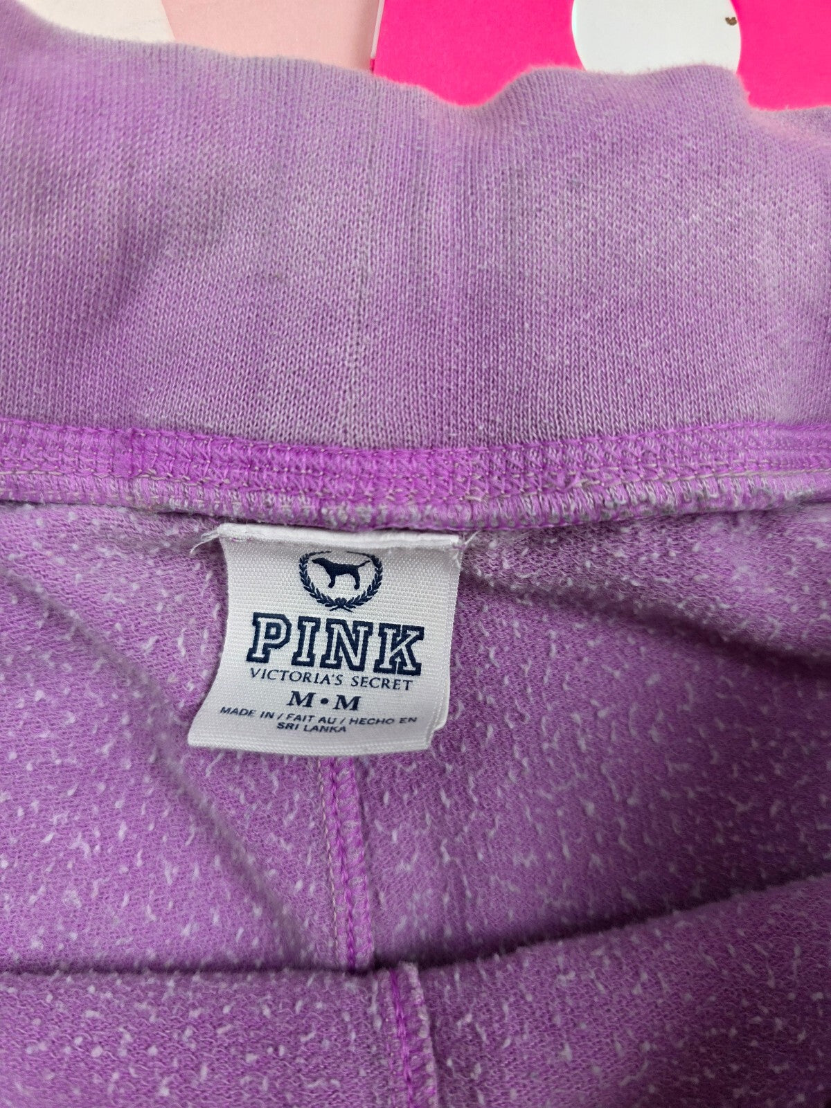 Victorias Secret PINK Vintage Purple Logo Sweat Shorts Booty Medium