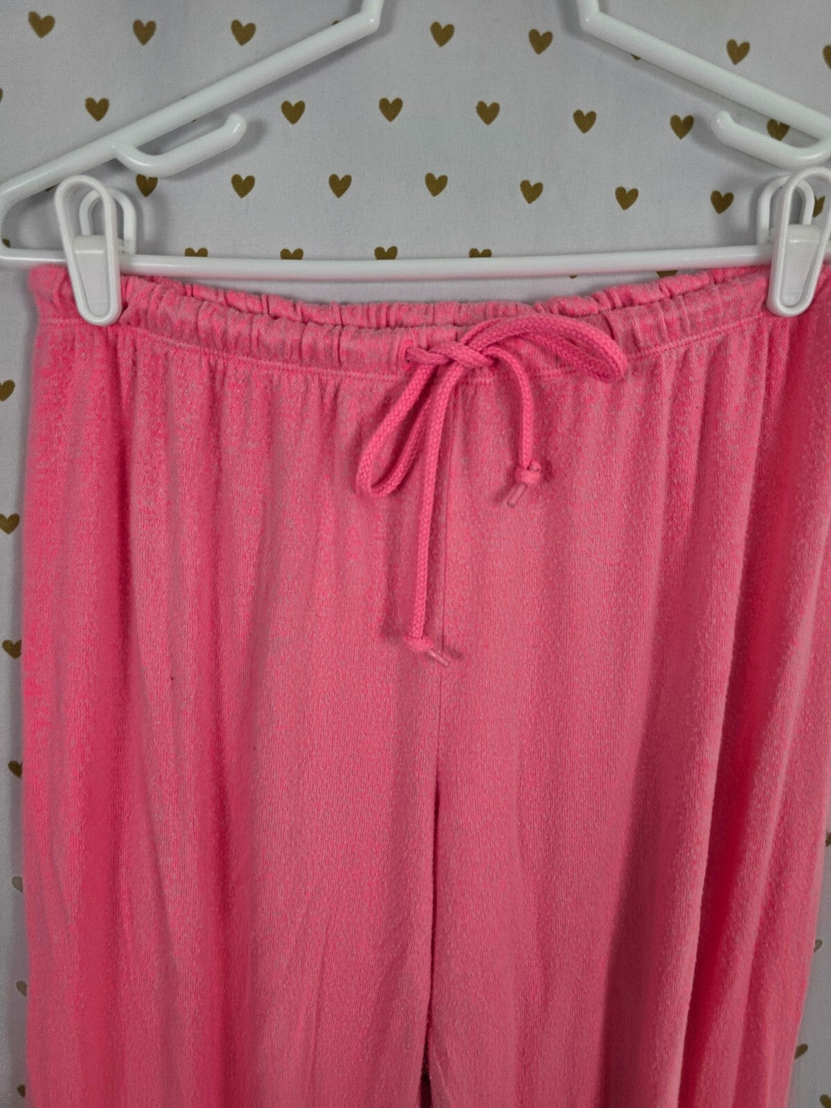 Victorias Secret  Pink Thin Neon flowy Medium Sleep Pants Pajama PJ Bottoms