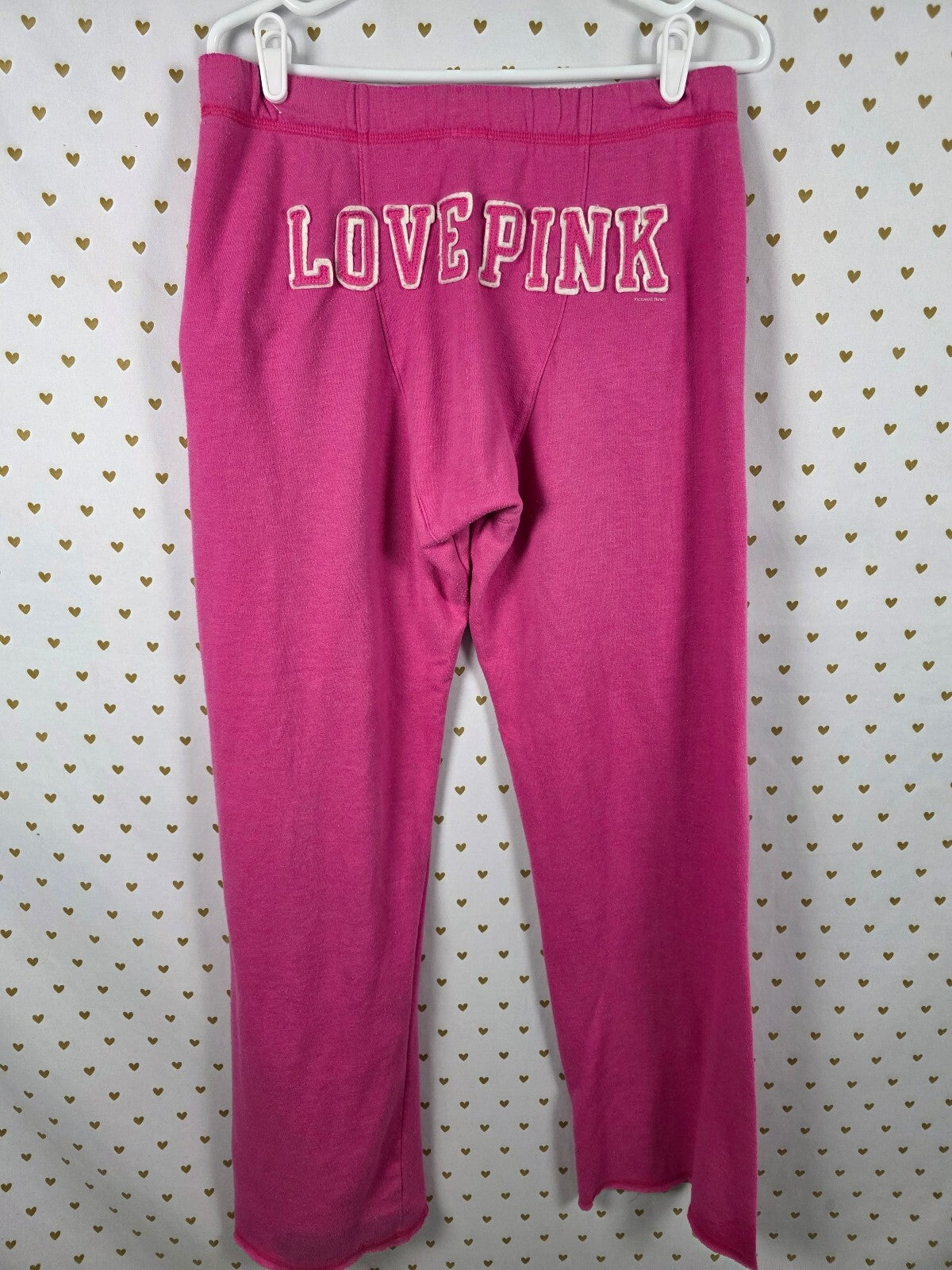 Victorias Secret PINK BOYFRIEND Diaper butt Logo Sweats Sweatpants Flare SMALL