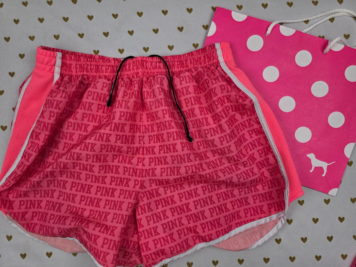 Victorias Secret PINK Vintage Logo Lined running shorts SMALL