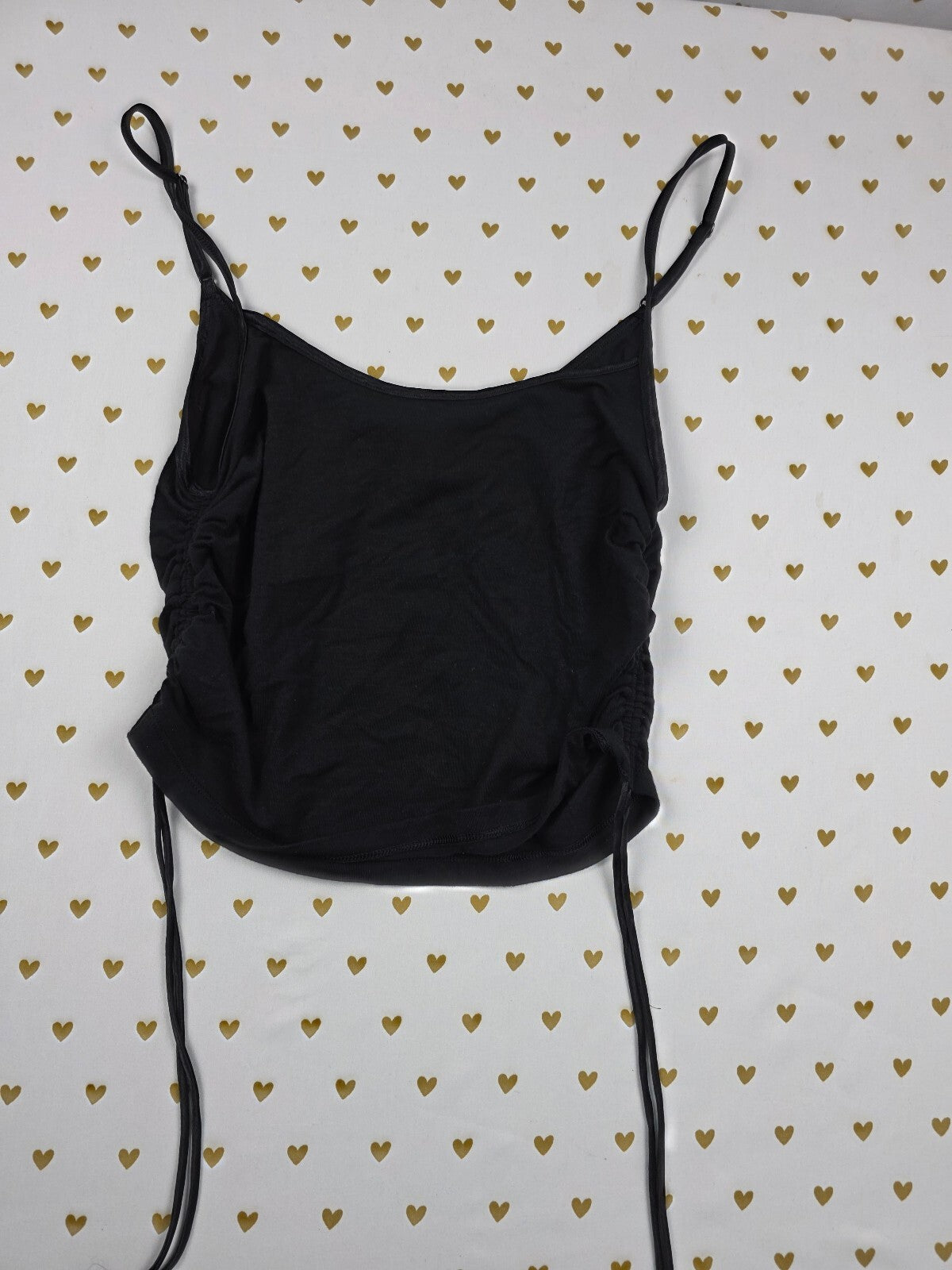 Victorias Secret Black Cinched Side babydoll Tank Top Soft Small