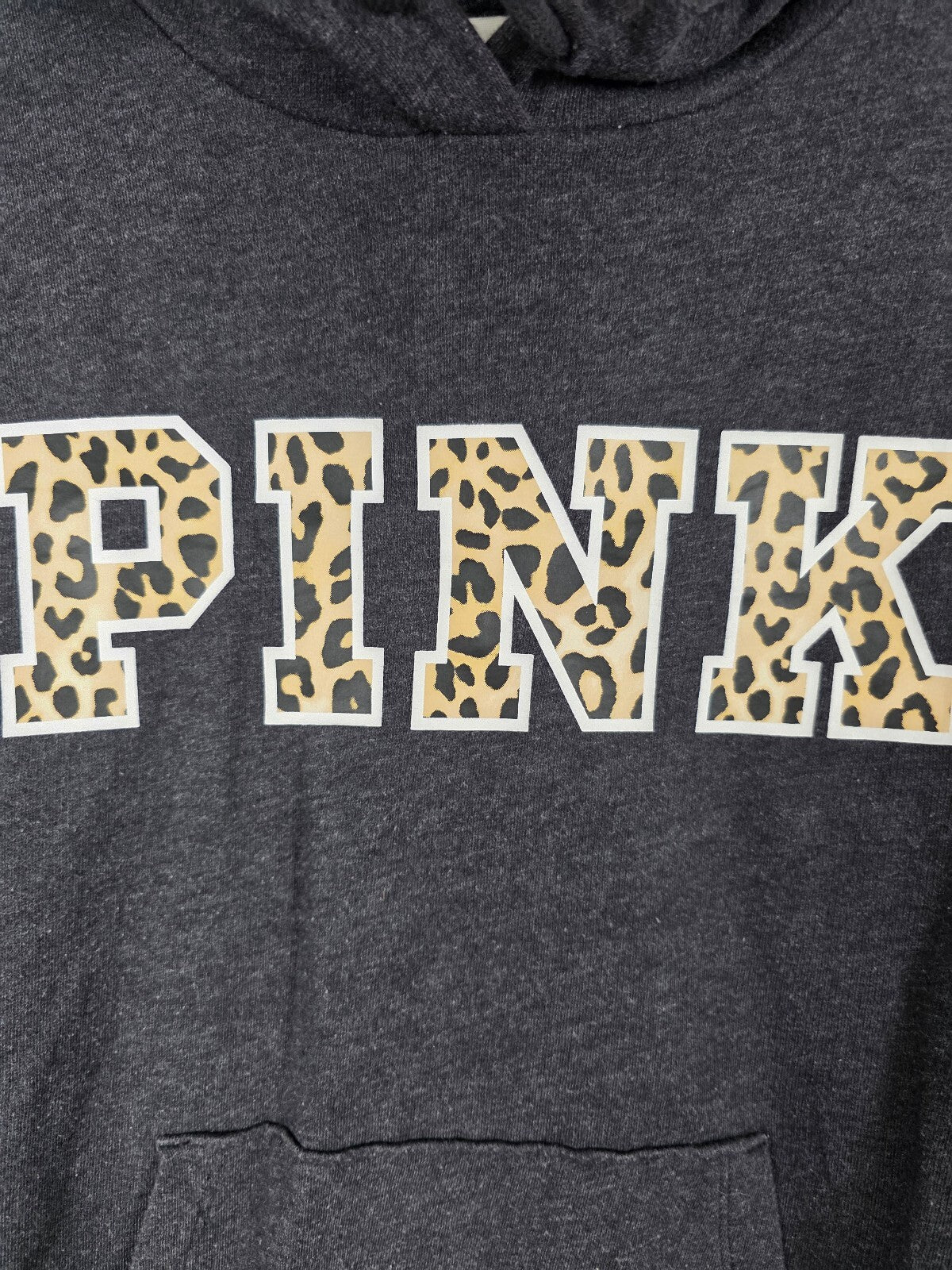 Victorias Secret Pink Leopard Cheetah Pullover Hoodie sweater SMALL