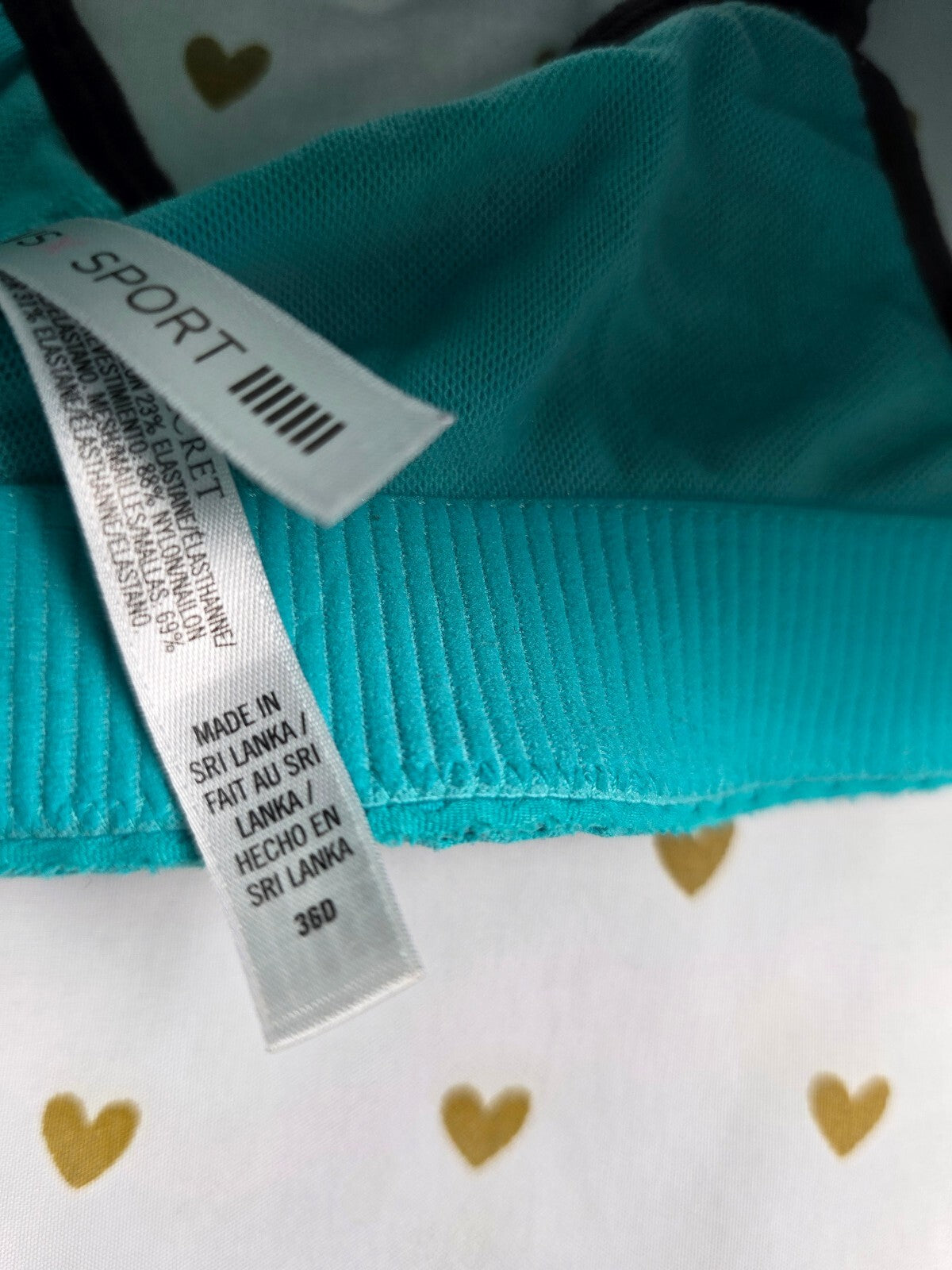 Victorias Secret Bright Front Close supportive exercise support bra 36D
