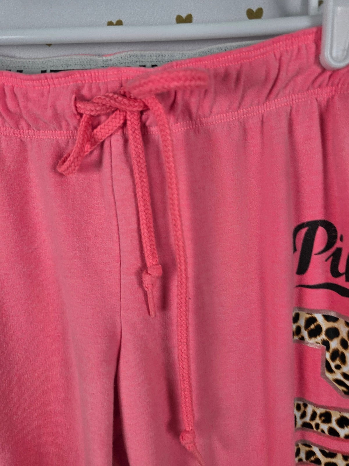 Victorias Secret PINK Leopard Cheetah Print Sweats Sweatpants Joggers Small