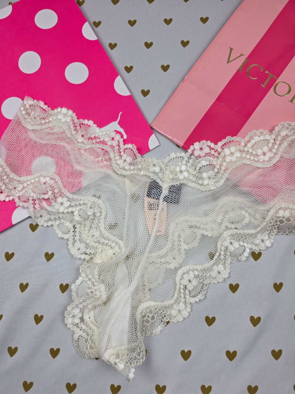 Victorias Secret Sexy Little Things Cheeky Sheer Lace panties NEW NWT Med