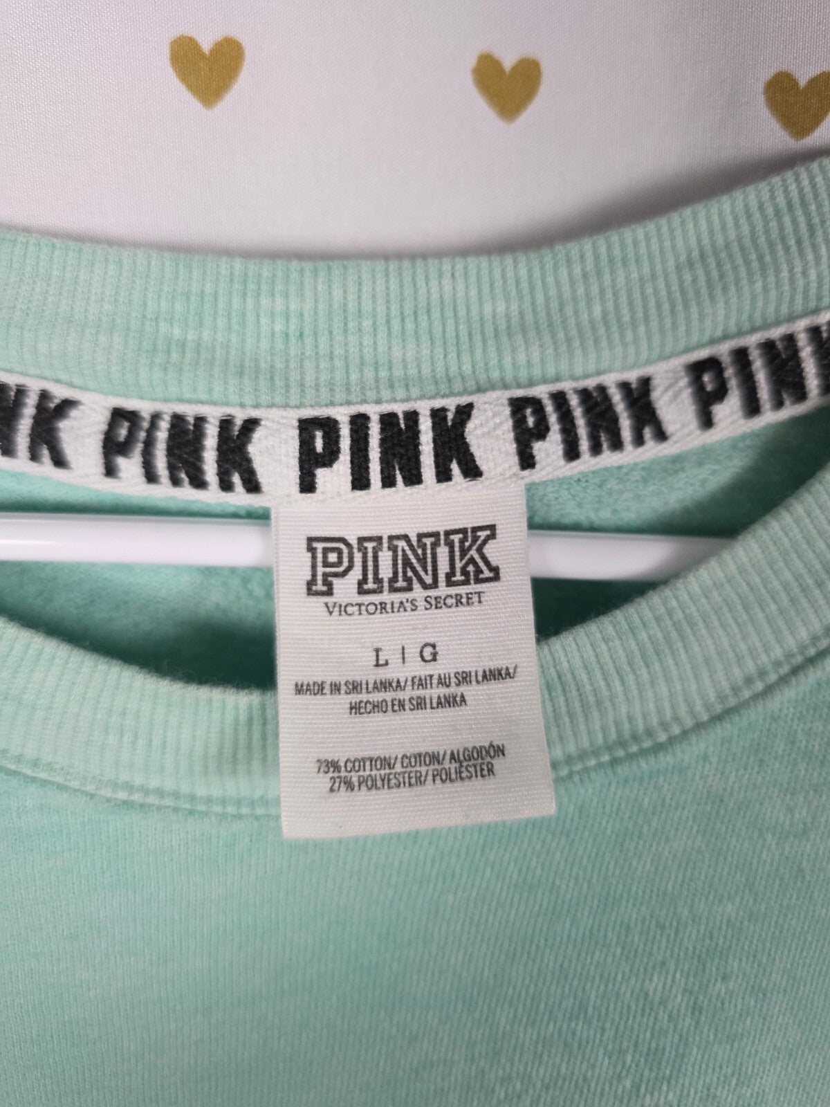 Victorias Secret Pink Mint Oversized Sweater Shirt LARGE