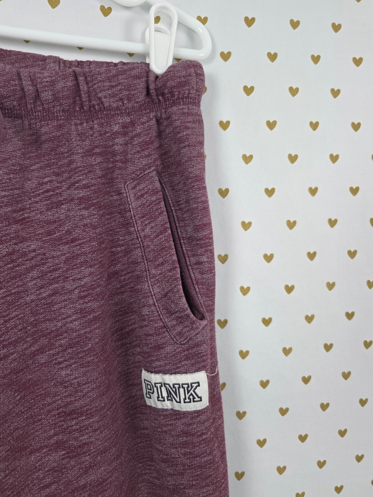 Victorias Secret PINK Diaper Butt Boyfriend Red Love Logo Flare Sweats XS
