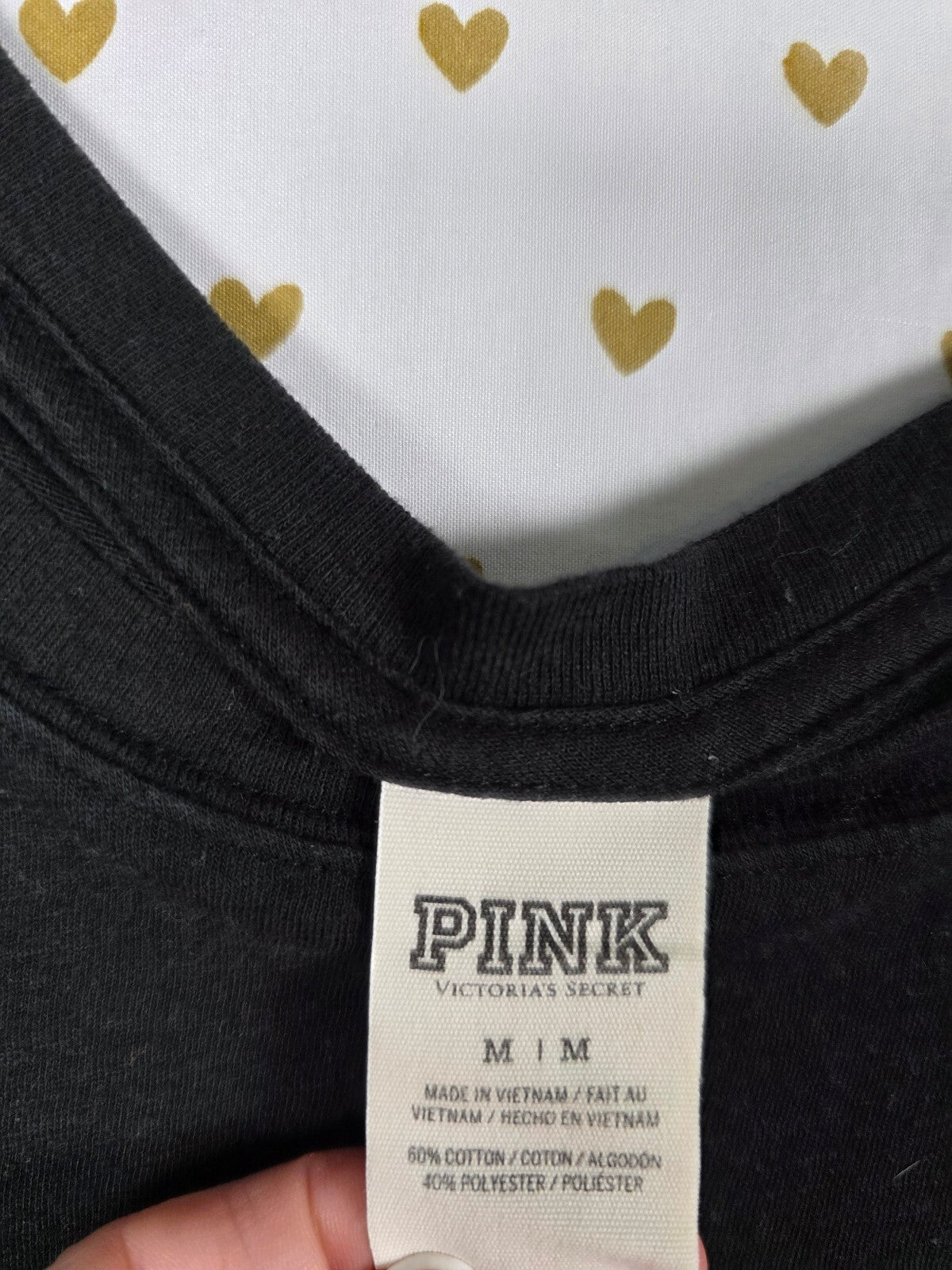 Victorias Secret PINK Zebra Bling Sequined Tee shirt MEDIUM