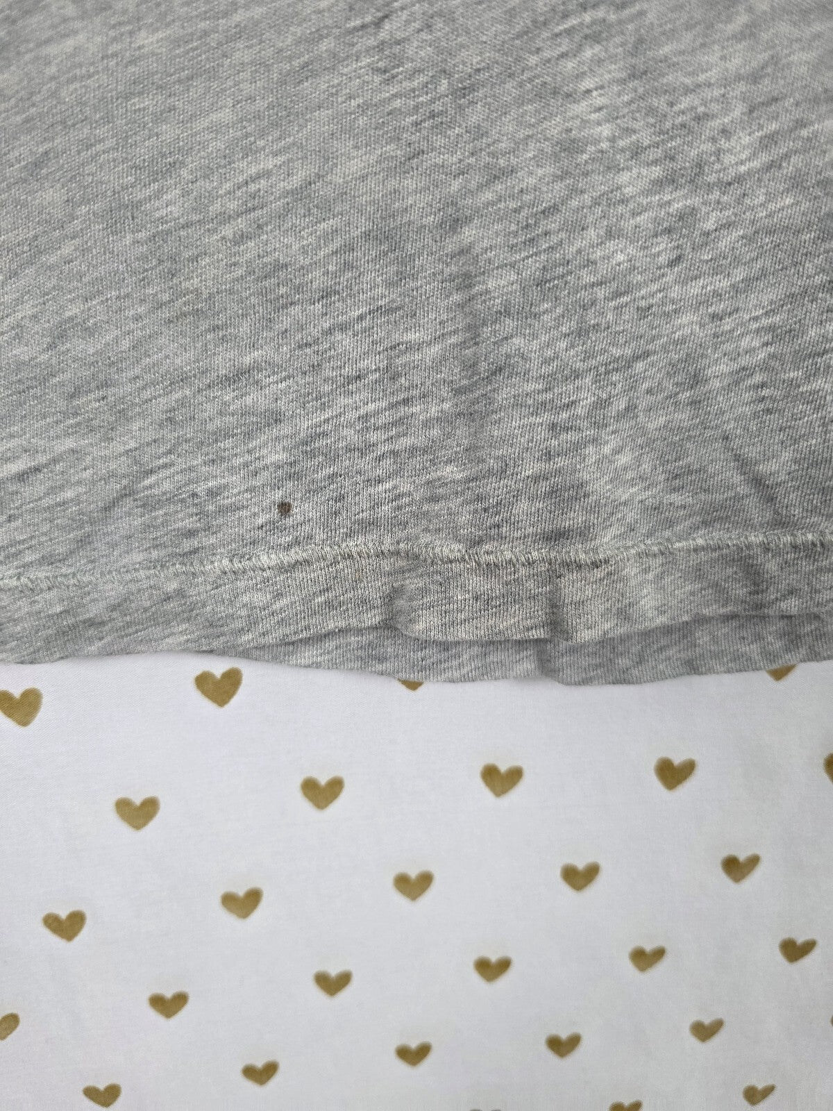 Victorias Secret PINK Grey V neck XS Logo Heart Tee shirt Vintage Y2k