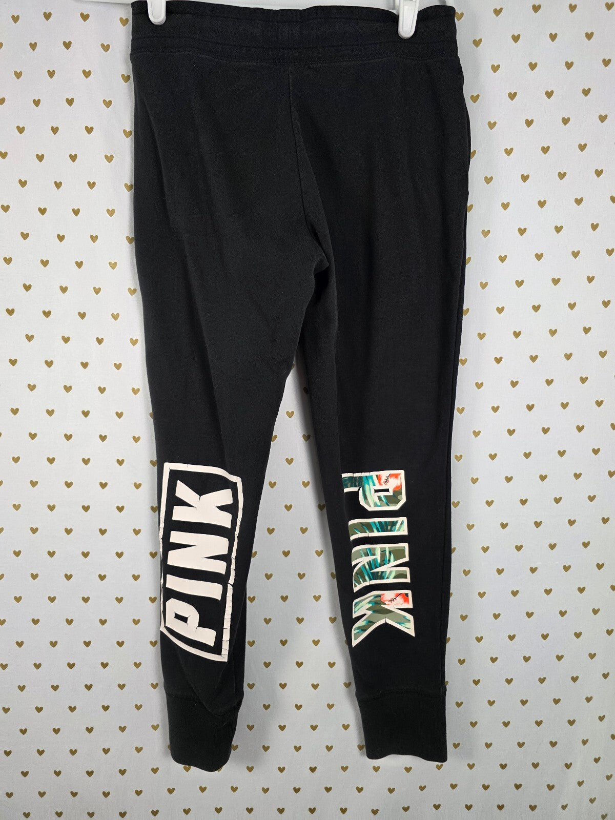 Victorias Secret Pink Hawaiian Hibiscus SET Sweater Joggers Sweats SET SMALL