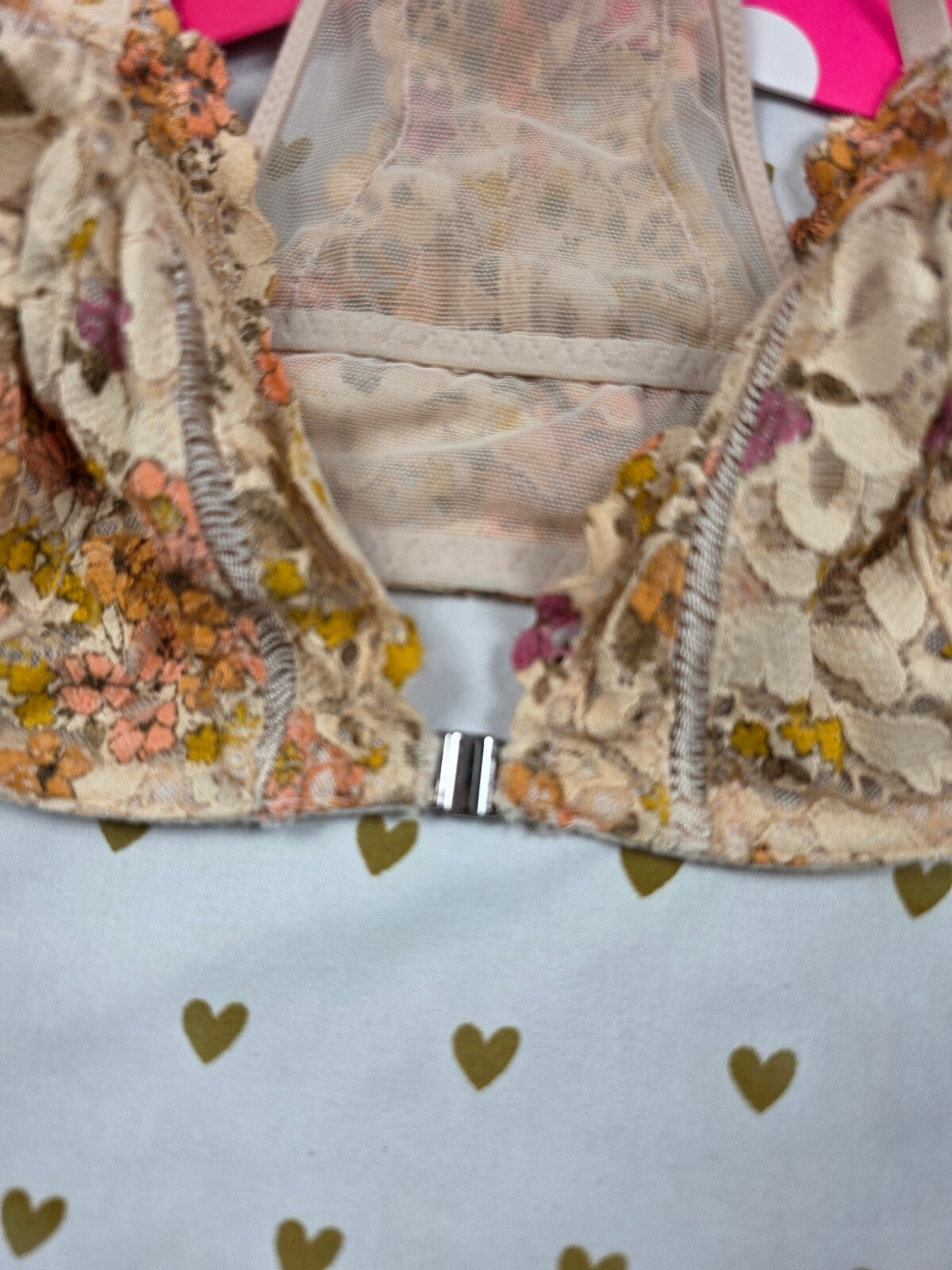 Victorias Secret Floral Front Close Racerback Bra 32D