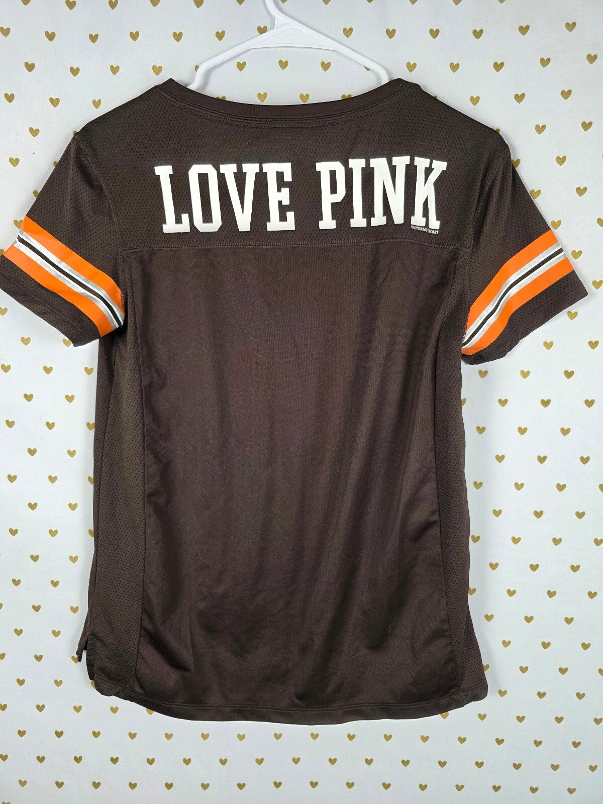 Victoria’s Secret PINK NFL Cleveland Browns 46 BLING Jersey Shirt XS
