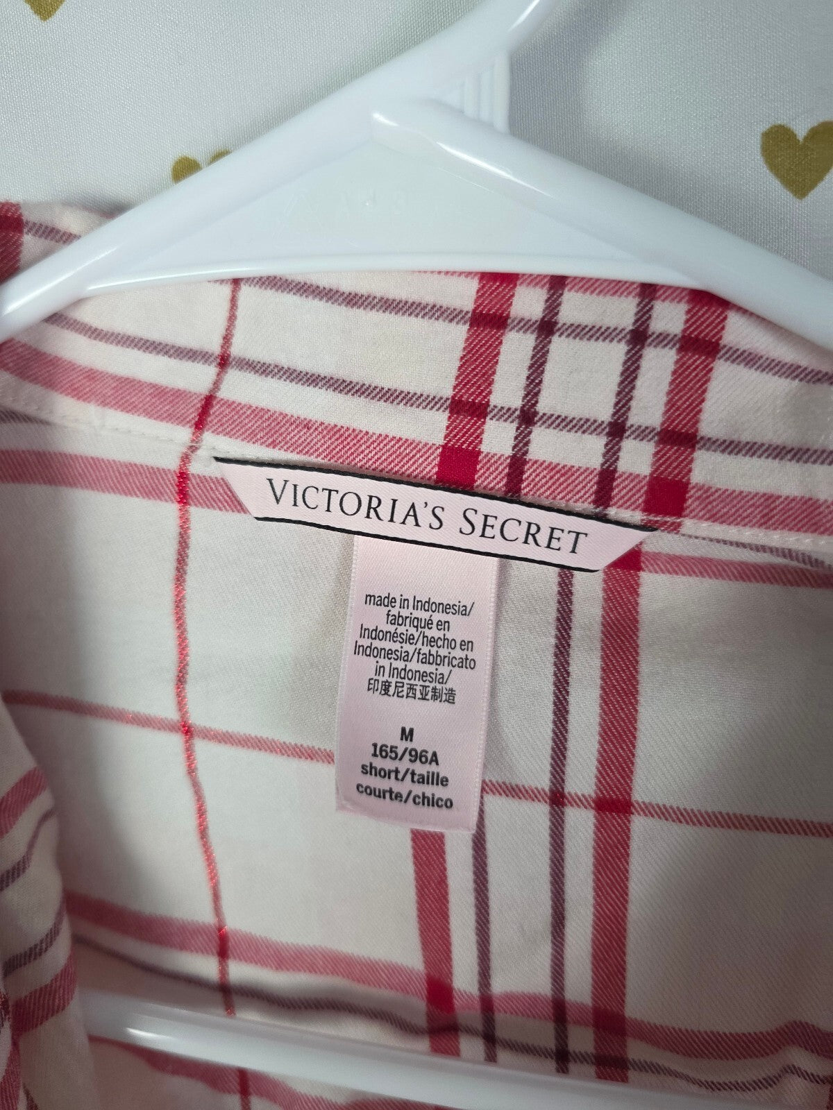 Victorias Secret Plaid Sleep Set Pajama Shirt Pants Bottoms MEDIUM Comfy