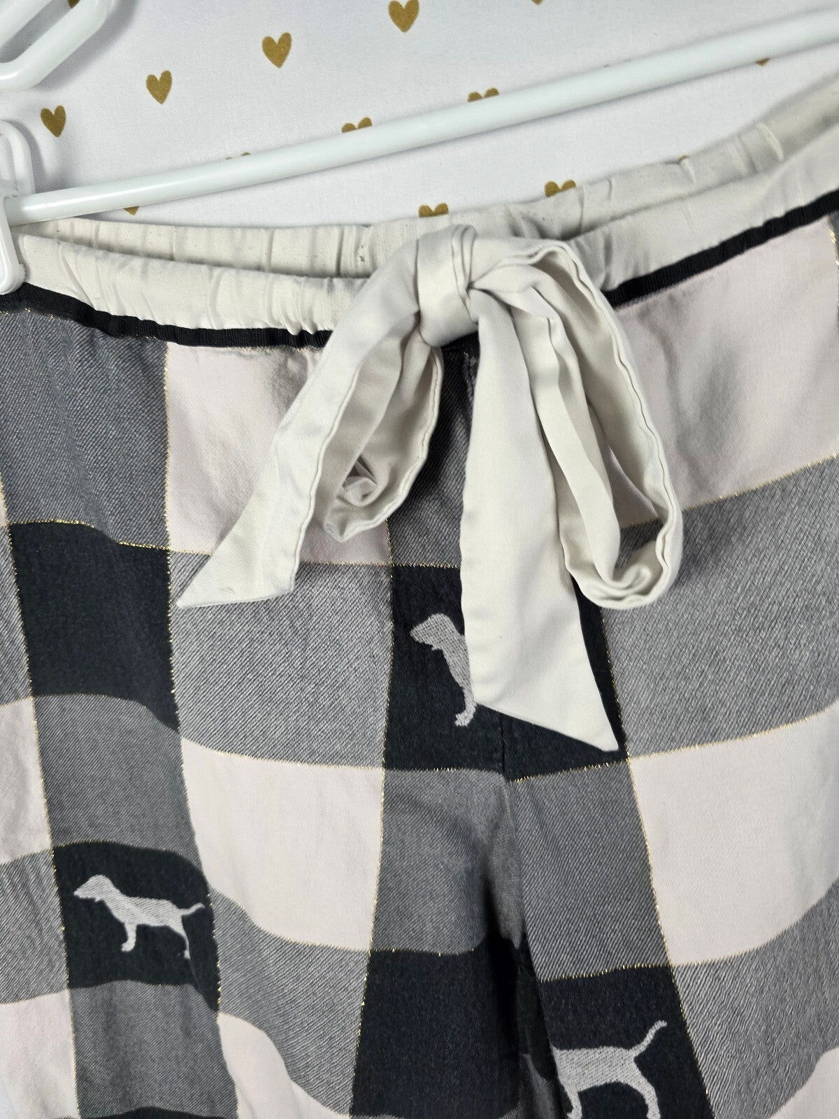 Victorias Secret PINK Checker Vintage Y2k Large  Sleep Pants Pajama PJ Bottoms