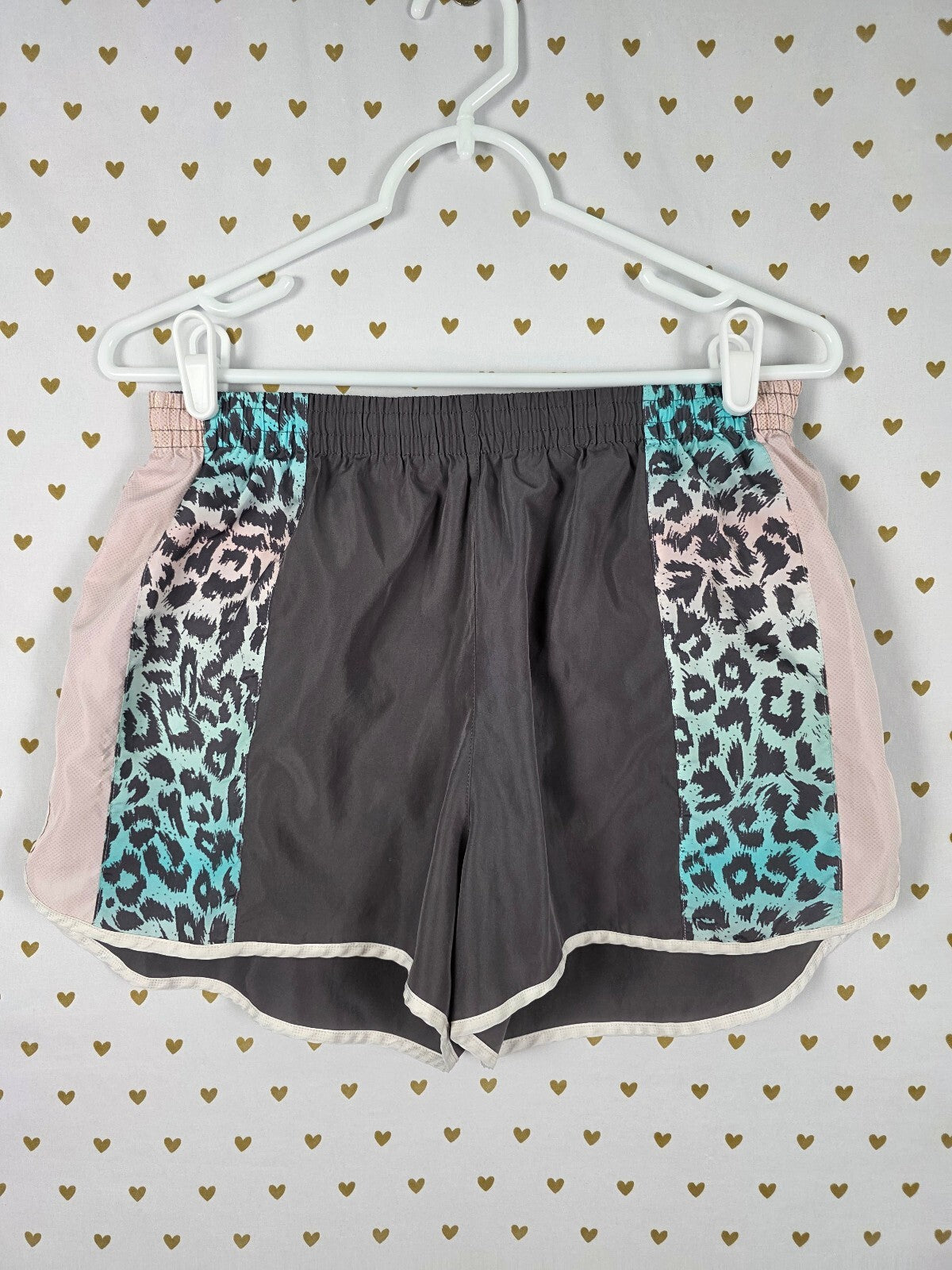 Victorias Secret PINK Cheetah Leopard Running Shorts Active Lined MEDIUM
