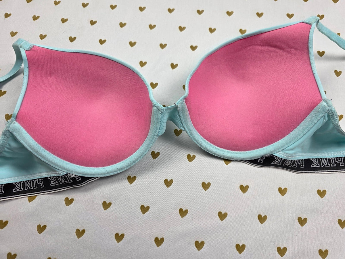 Victorias Secret Pink Blue 36B Wear Everywhere Push Up Bra