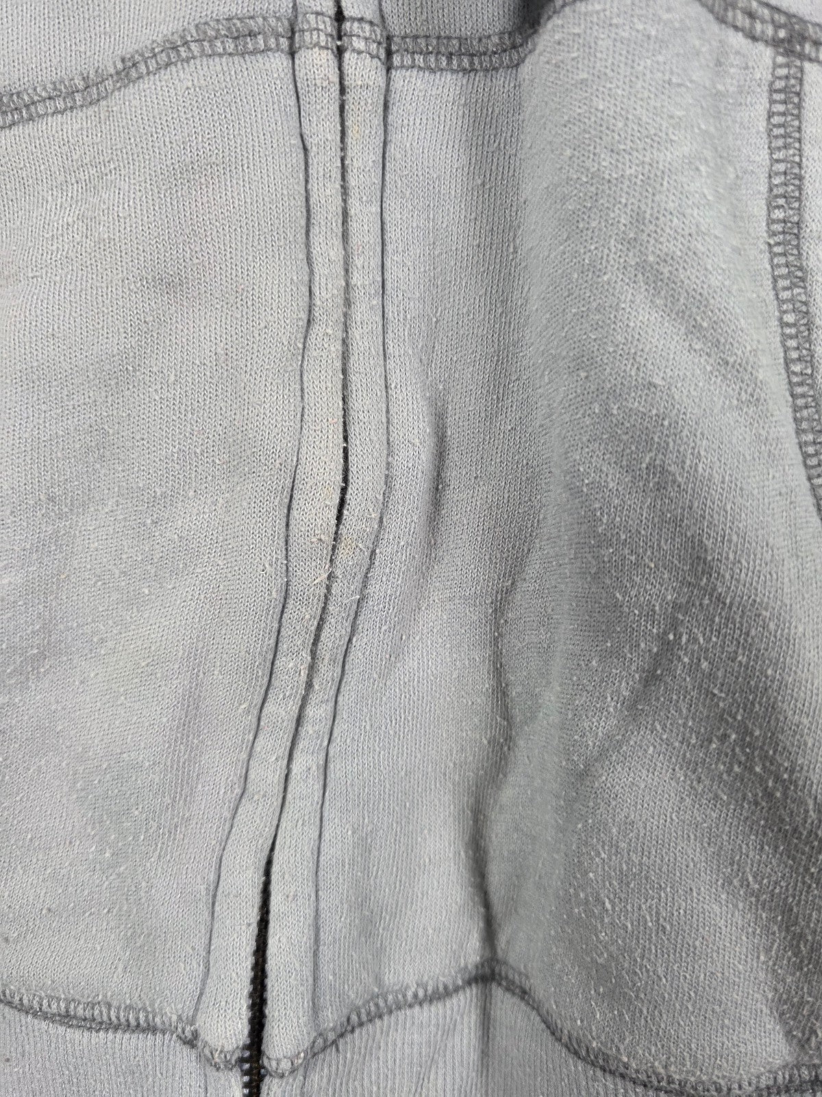 Victorias Secret Pink Full Zip LOVE  Vintage Grey Jacket Hoodie LARGE