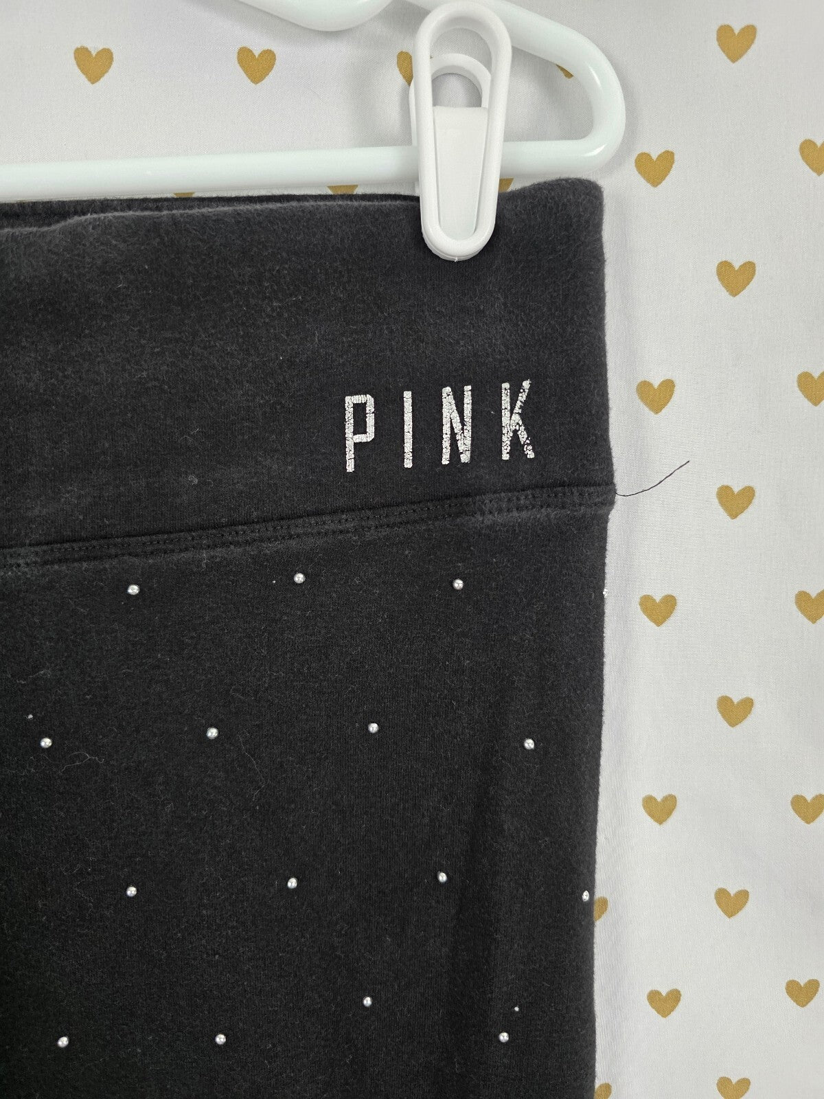 Victorias Secret PINK Rare Studded Bling Yoga Pants Ankle Skinny Medium