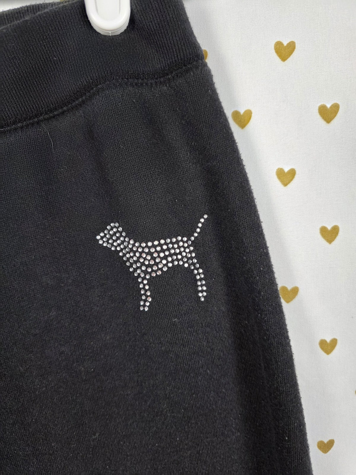 Victorias Secret PINK BLING Studded Logo Butt Vintage y2k Sweats Sweatpants MED