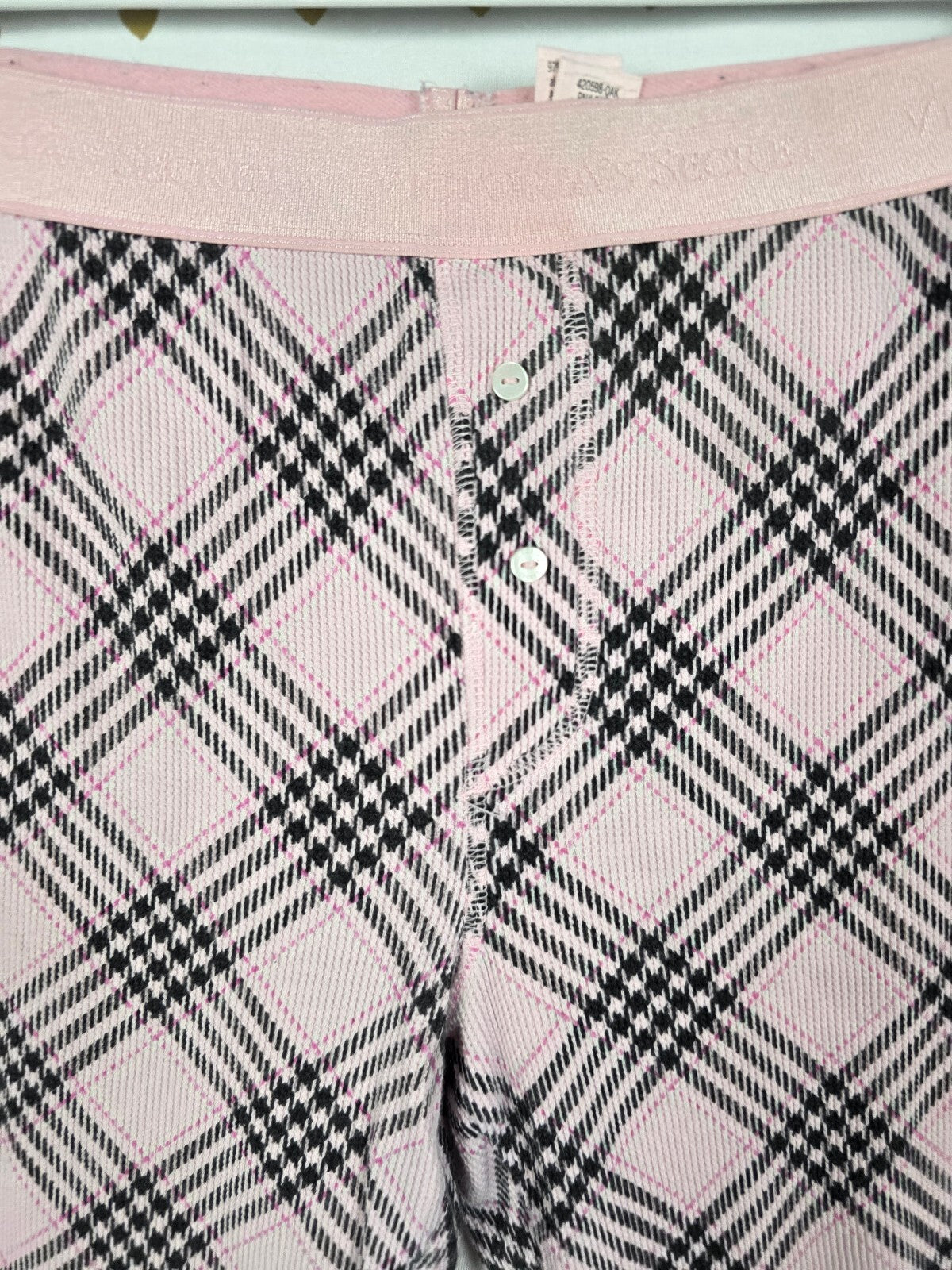 Victorias Secret Plaid Thermal walffle Sleep Pants Pajama Bottoms SMALL