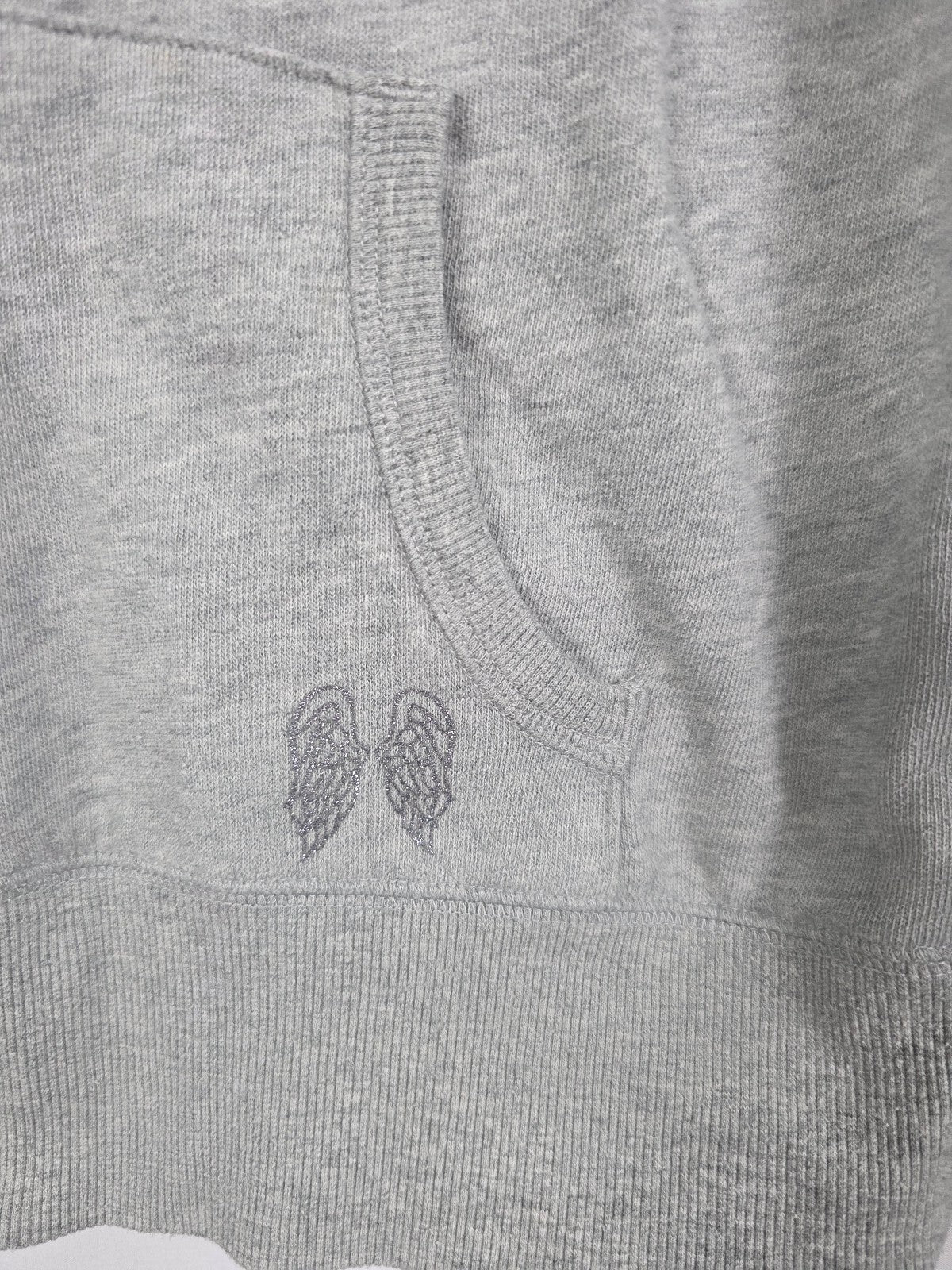 Victorias Secret ANGELS Bling Wings Full zip grey Jacket Studded MEDIUM