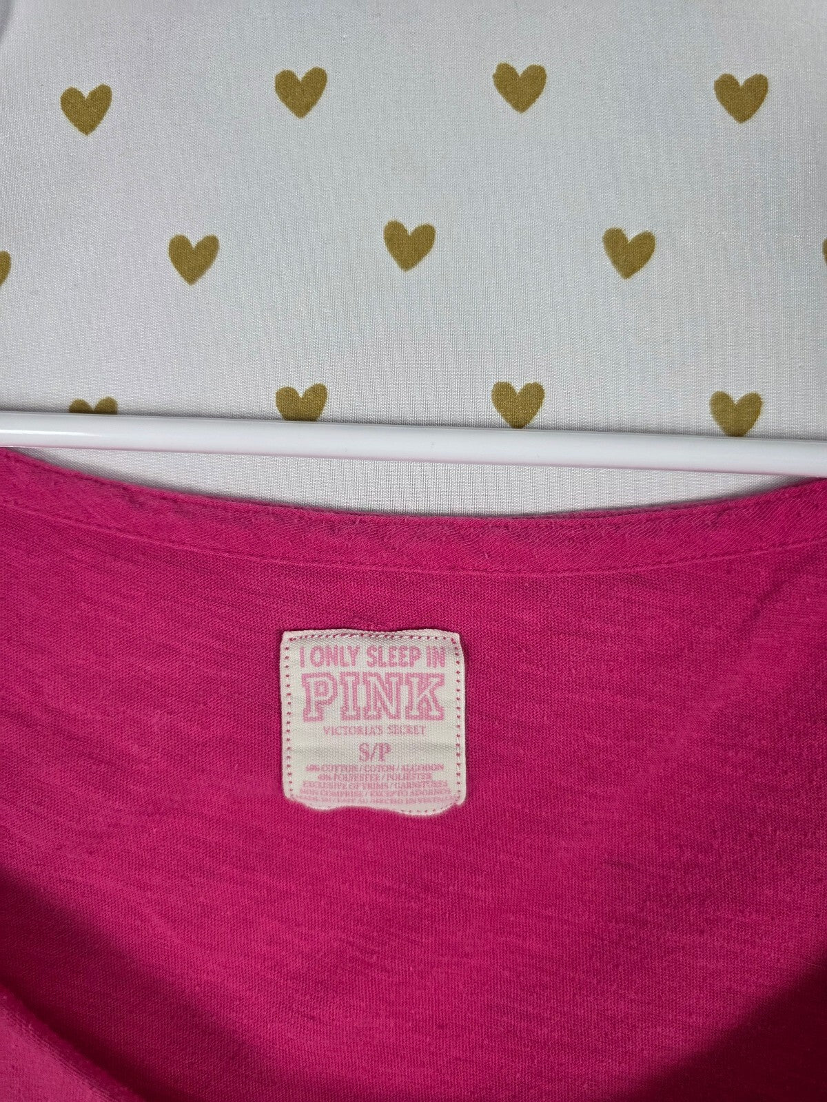 Victorias Secret I Only Sleep in Pink Sleep Dress Tee Shirt Nightgown vintage Sm