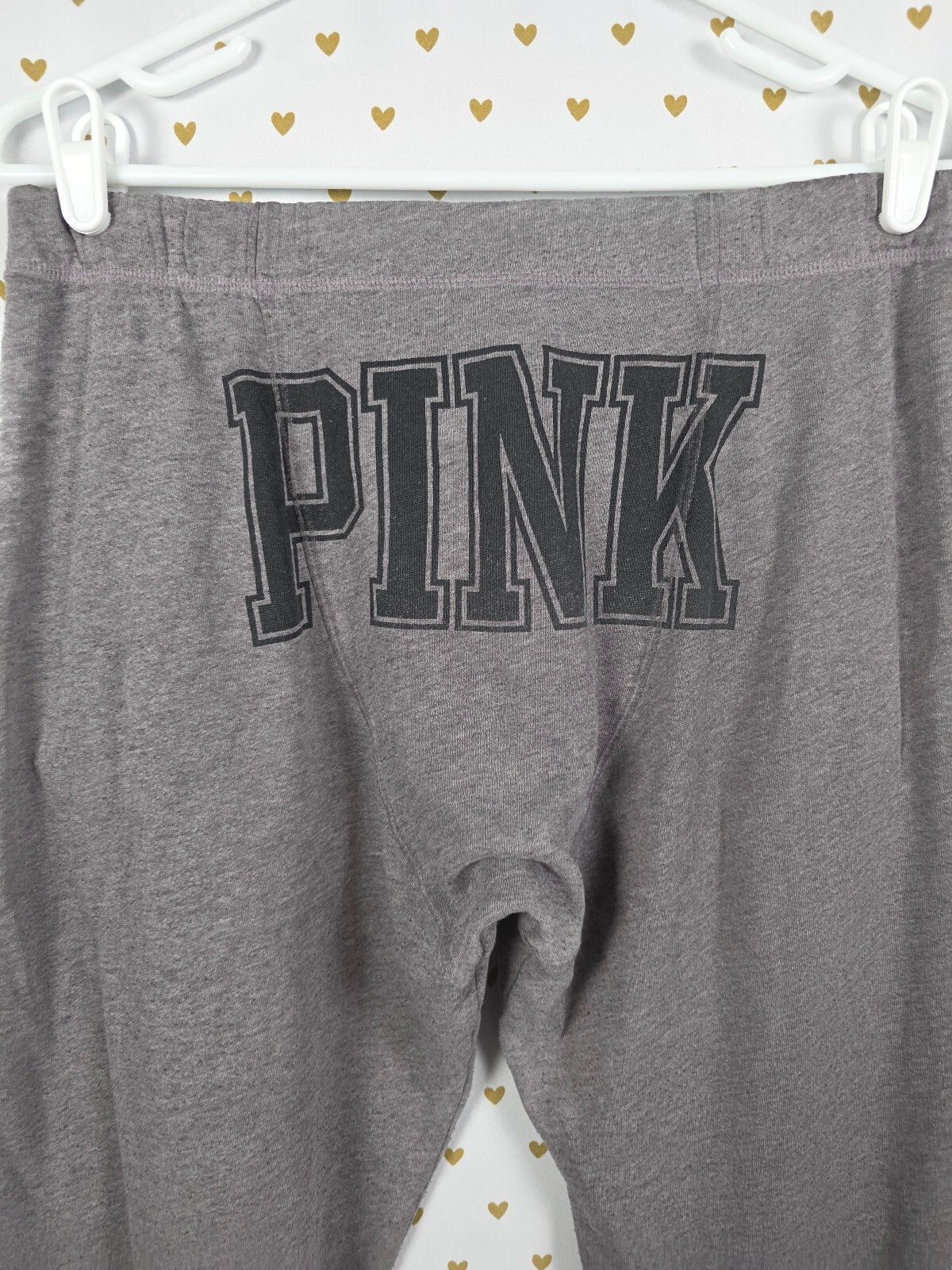 Victorias Secret PINK Grey XS Logo Butt Boyfriend Sweats Flare