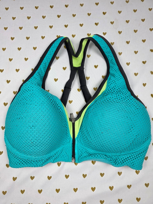 Victorias Secret Bright Front Close supportive exercise support bra 36D