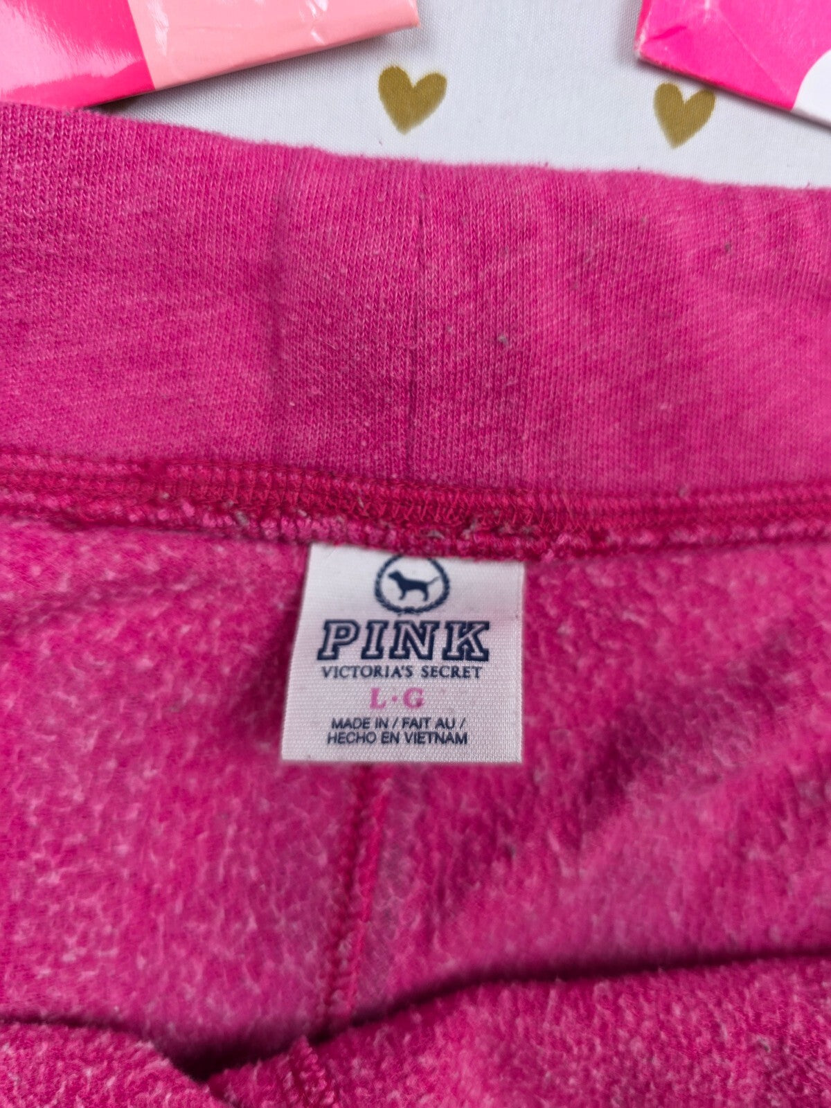 Victorias Secret PINK Vintage Logo Sweat Shorts Y2k Large