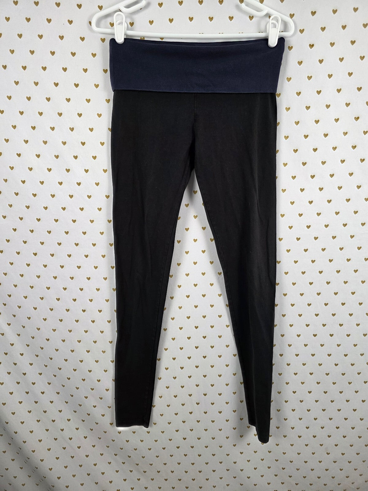 Victorias Secret LOVE VS Foldover Vintage Yoga Pants Logo Skinny Small