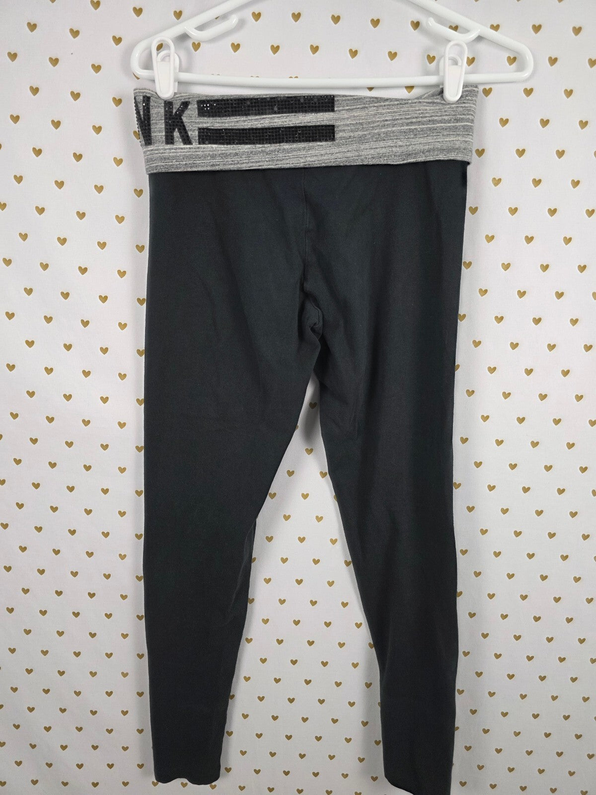 Victorias Secret PINK Vintage y2k Foldover Yoga Pants ankle Skinny Bling Small
