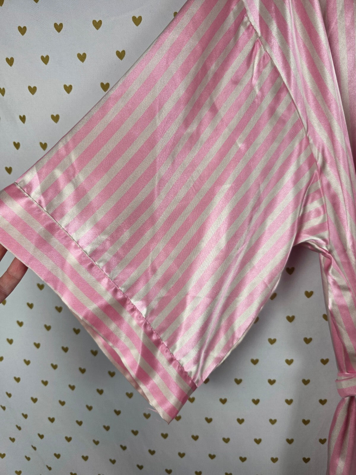 2009 Victoria's Secret Fashion Show Robe Pink Stripe Butterfly Angel Wings OS