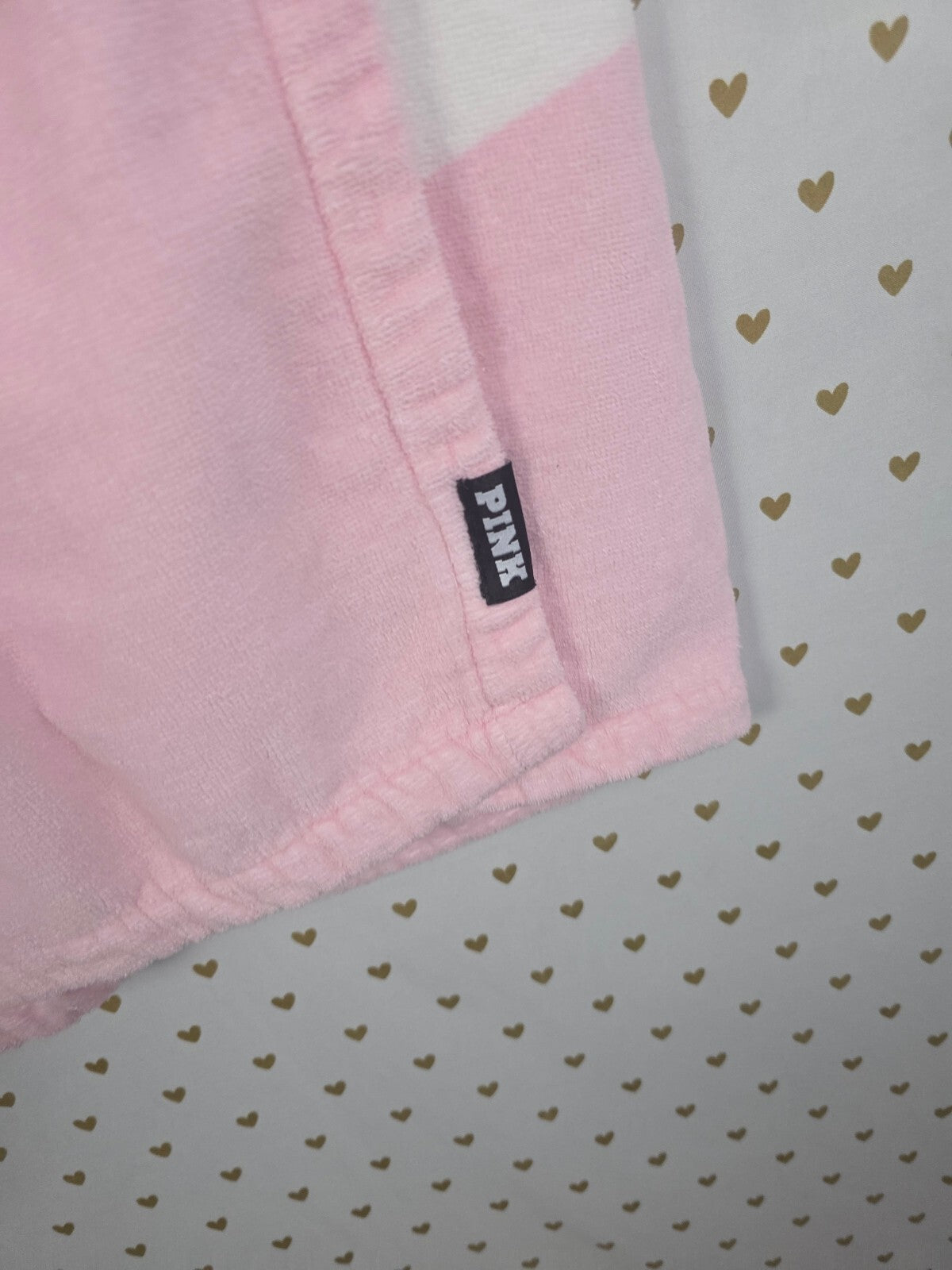 Victoria's Secret PINK Plush Spa Bath Wrap Towel Cover Up Logo Pocket