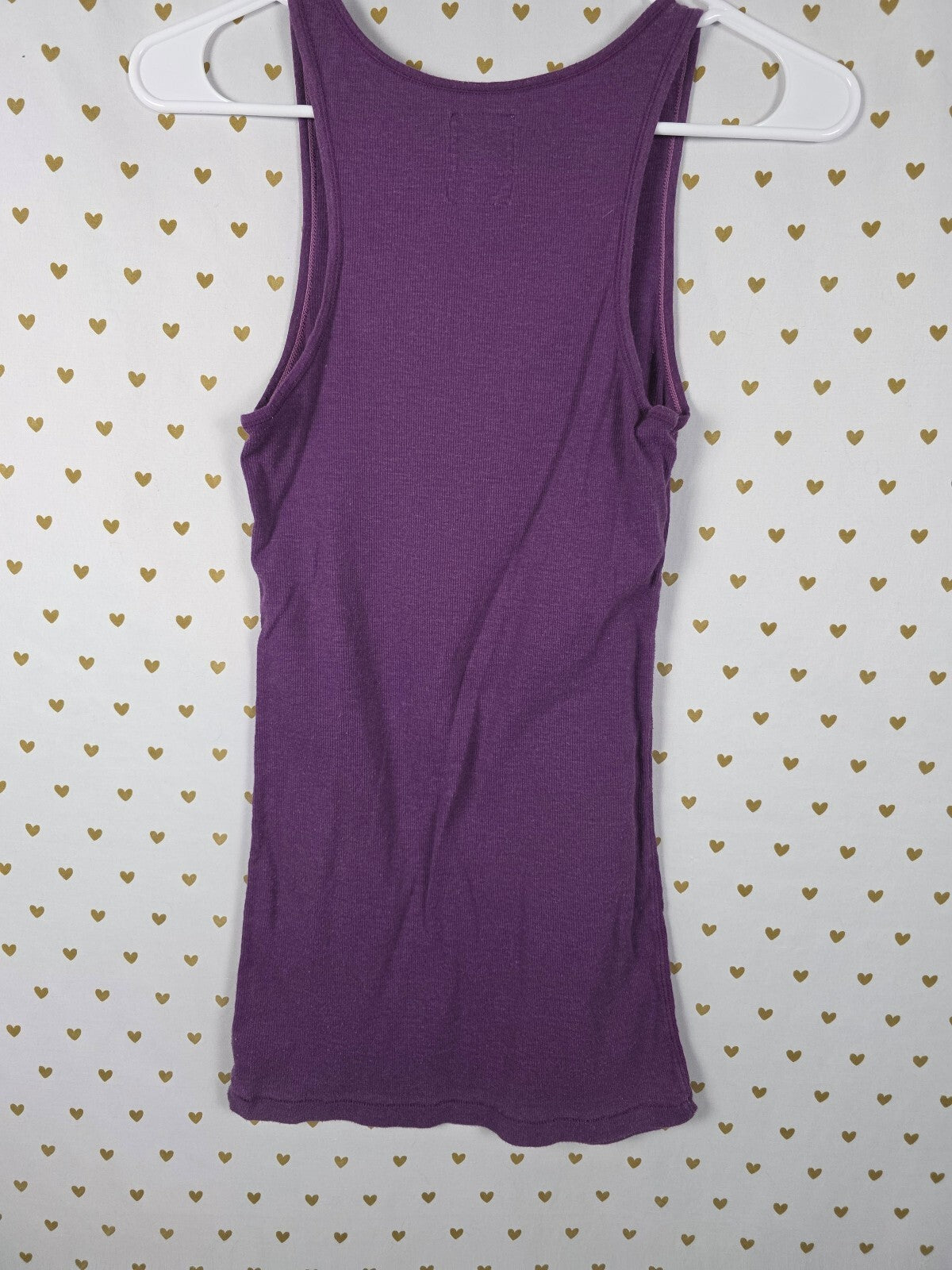 Victorias Secret PINK Vintage Purple Ribbed Y2k Tank Top Medium