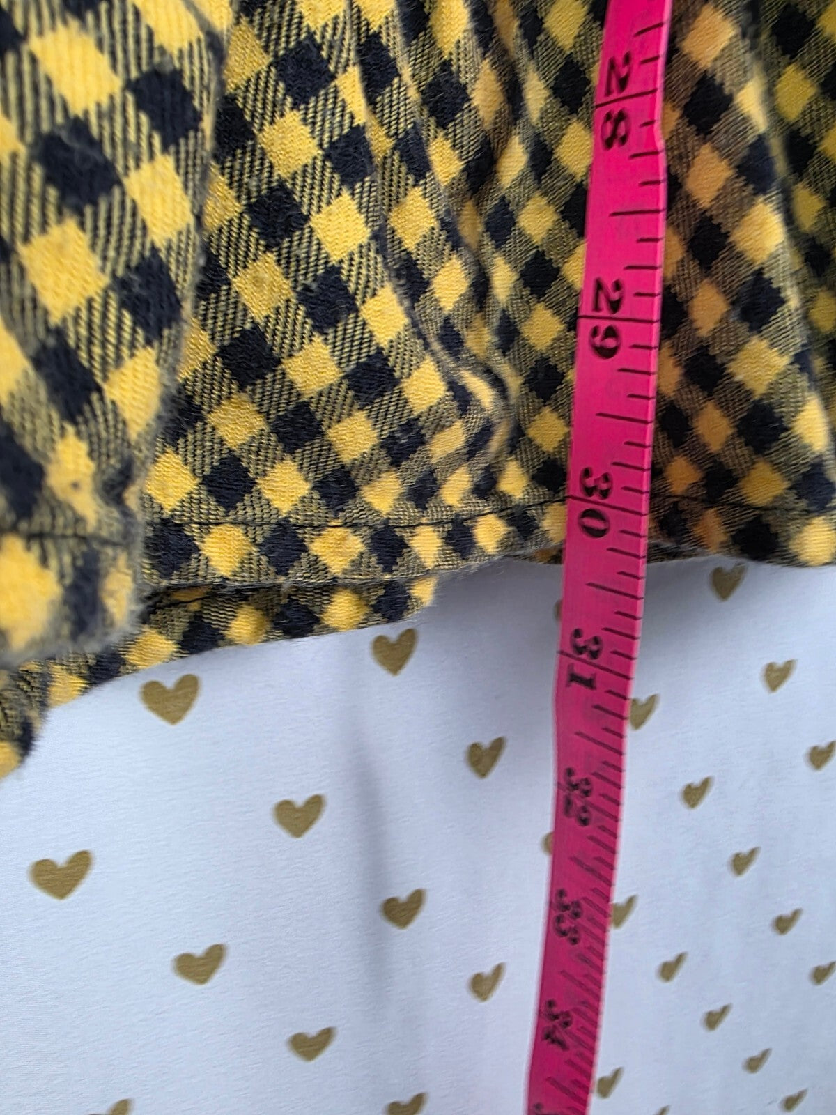 Victoria's Secret PINK Collegiate Yellow Jackets Gingham Bling Dress S
