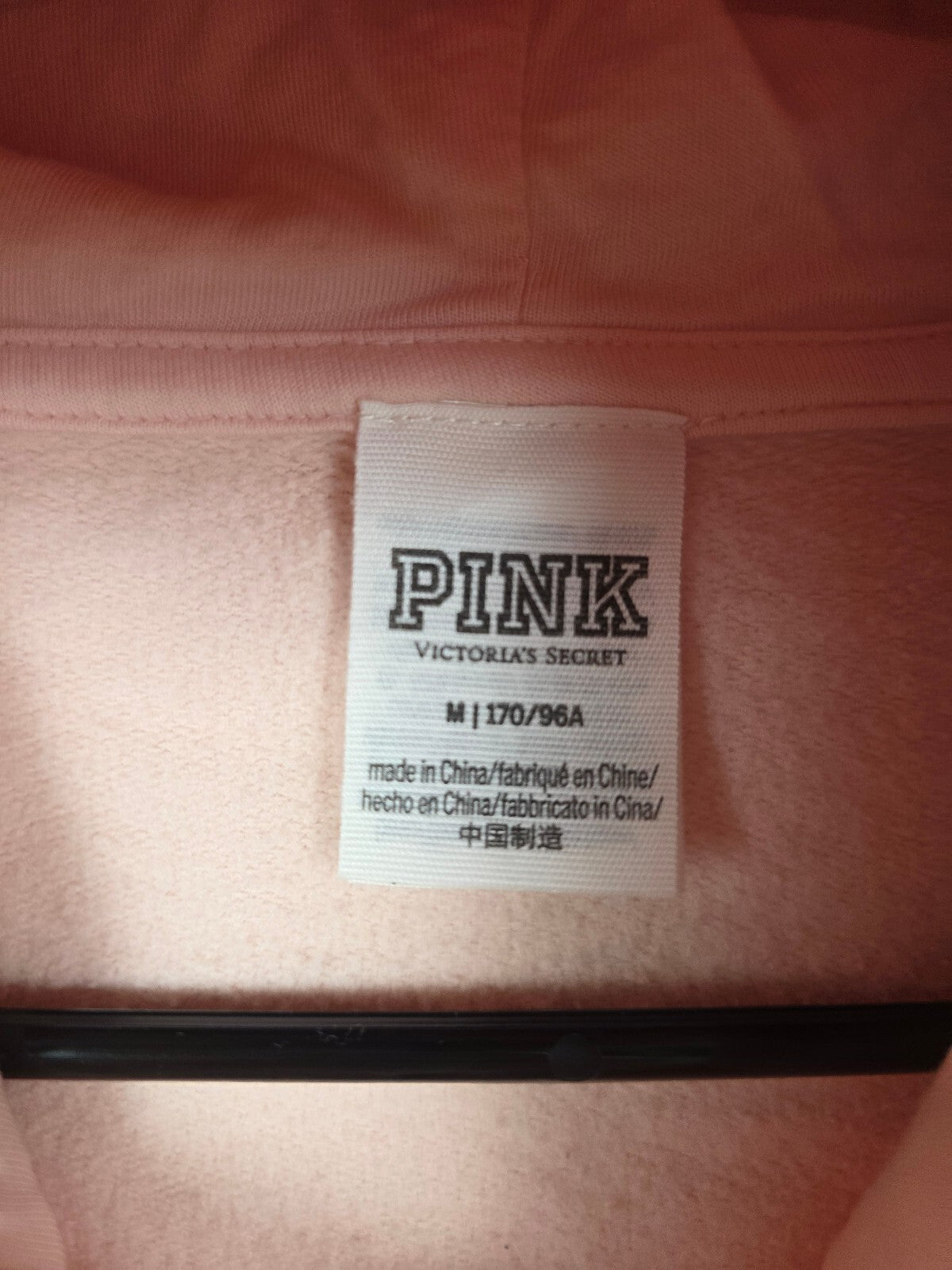 Victoria's Secret PINK Oversized Quarter Zip Hoodie Pink Purple Ombre Sz M