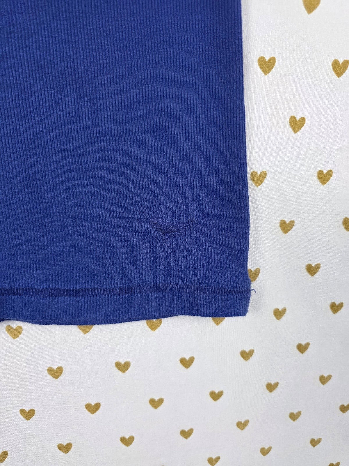 Victorias Secret PINK Vintage Y2k Blue Ribbed Tank Top XS