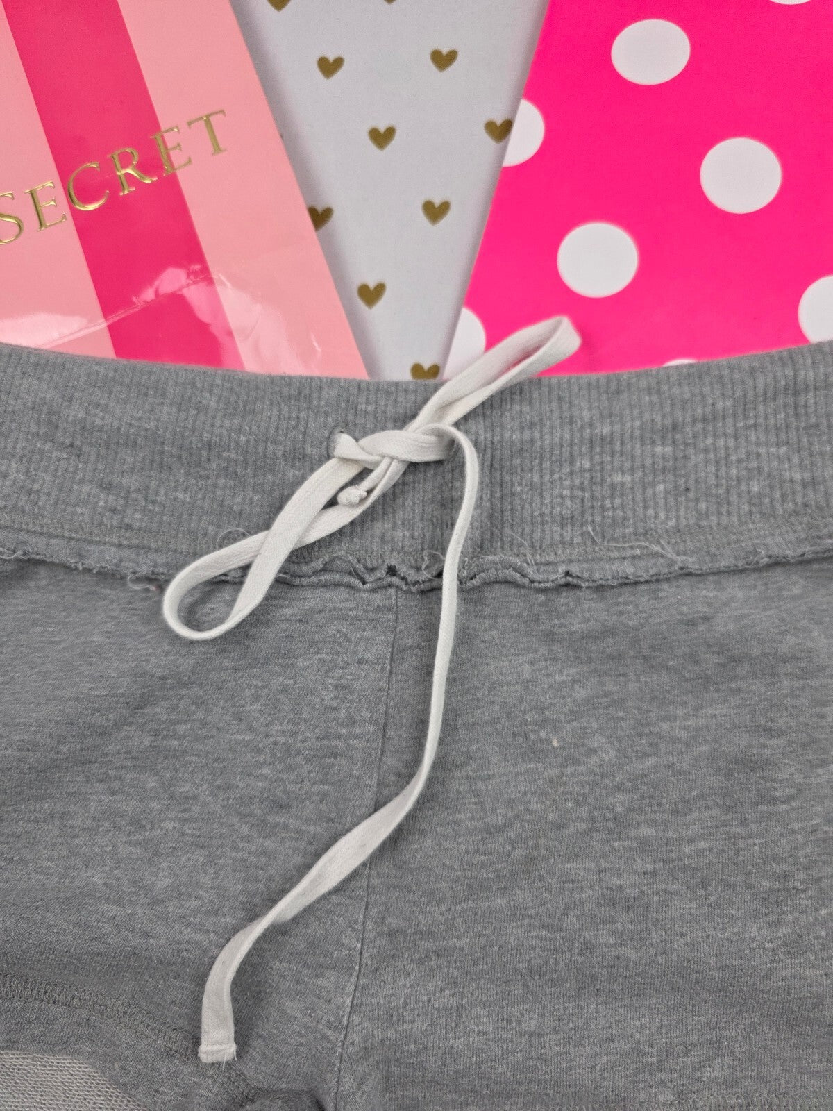 Victorias Secret PINK LOVE Logo Butt Vintage Y2k Sweat Shorts HTF Medium