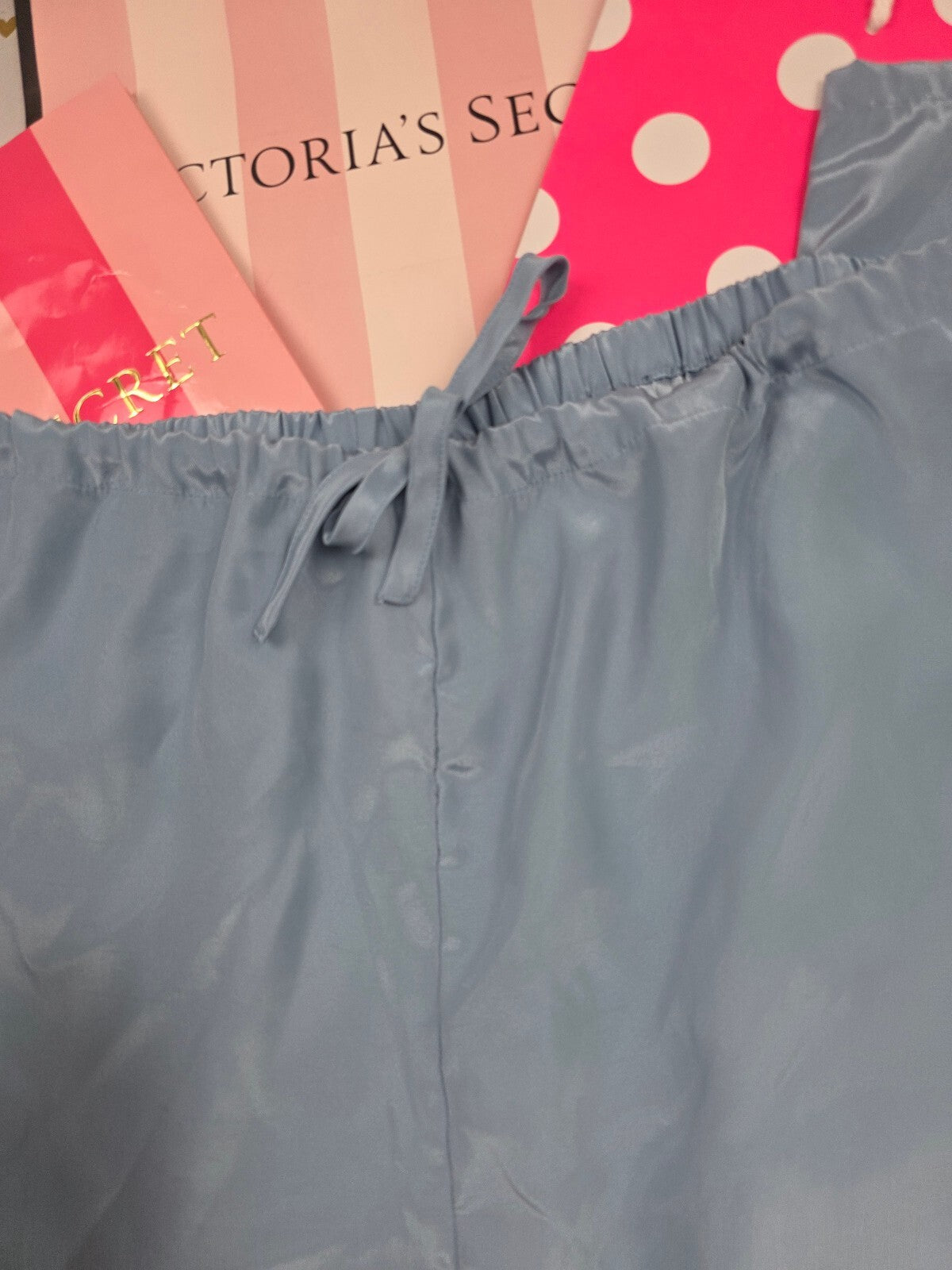 Victorias Secret Vintage Blue Heart Label XL Sleep Pants Pajama PJ Bottoms