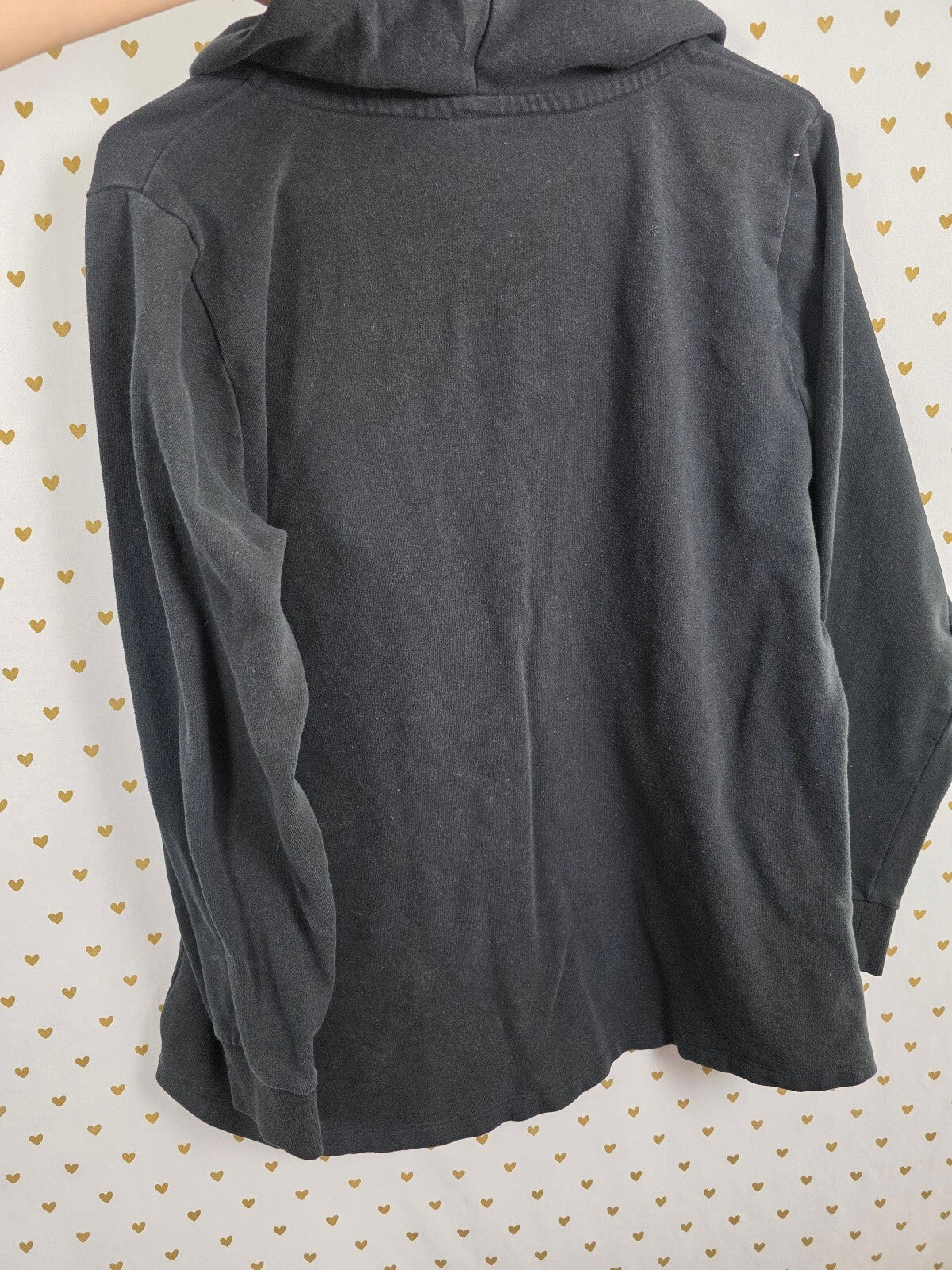 Victorias Secret ANGEL Bling Gold Sequin Pullover V neck Hoodie Sweater LARGE