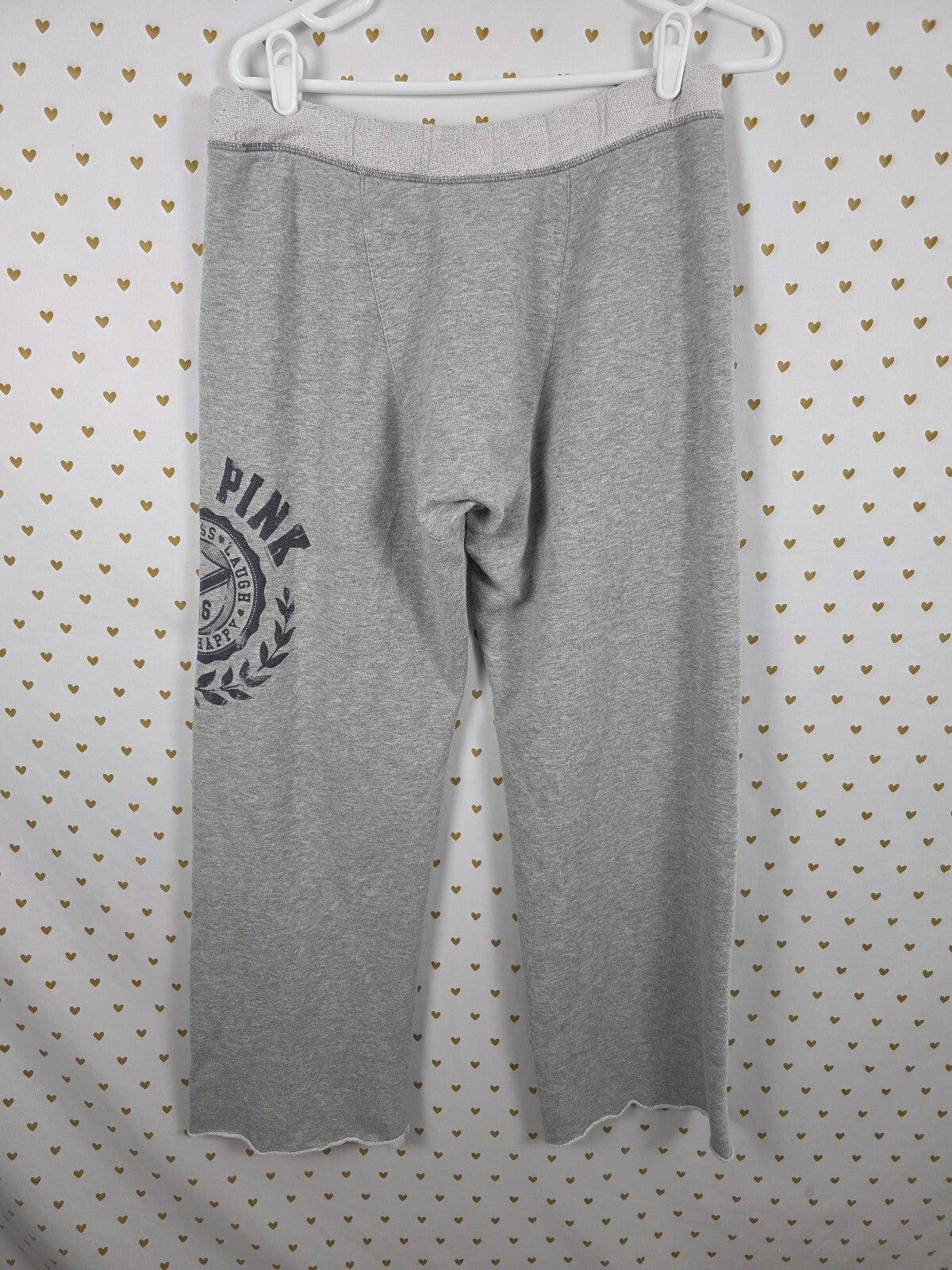 Victorias Secret PINK Small Vintage Short Grey Sweats LOVE Diaper Butt Boyfriend